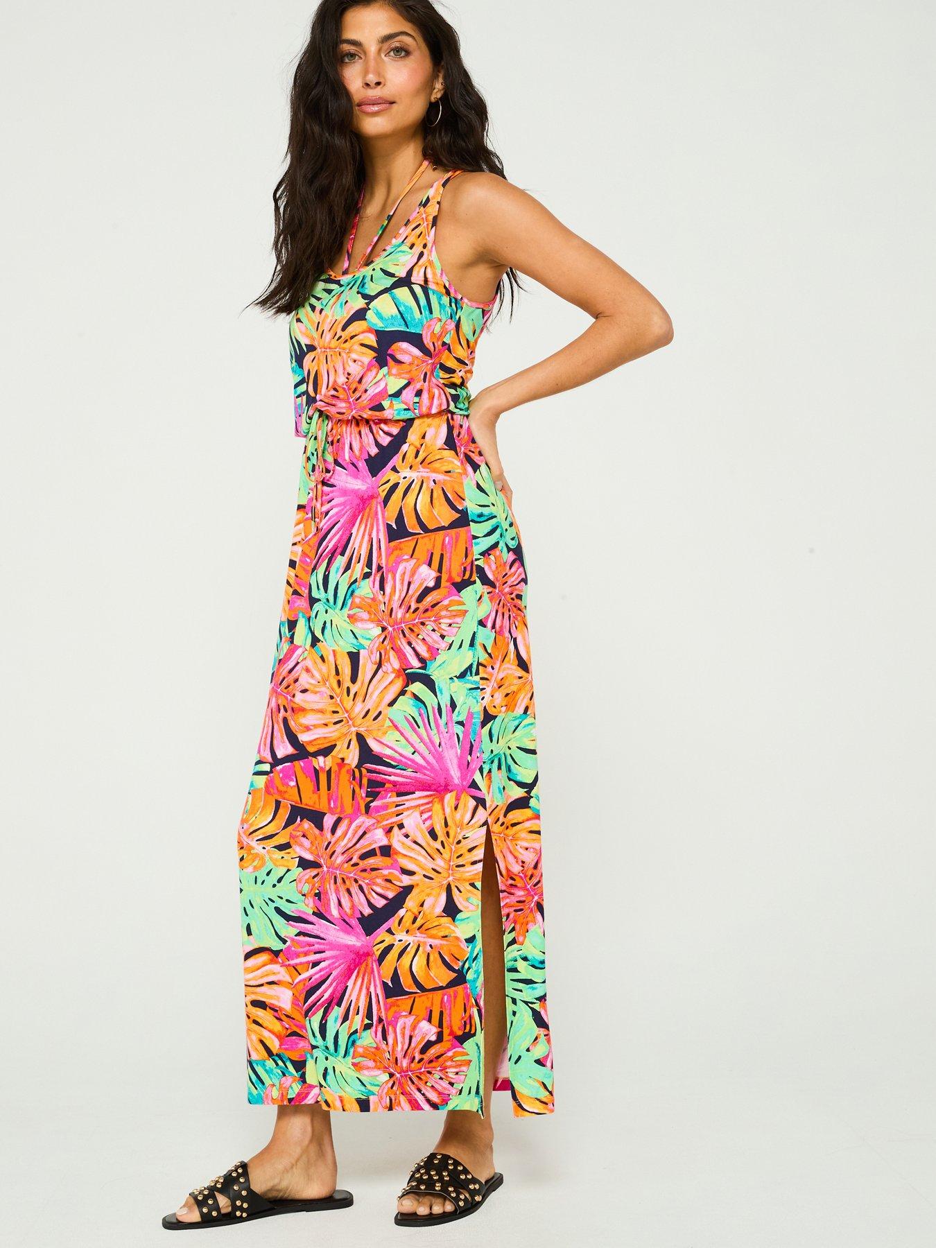 everyday-channel-waist-midi-dress-print