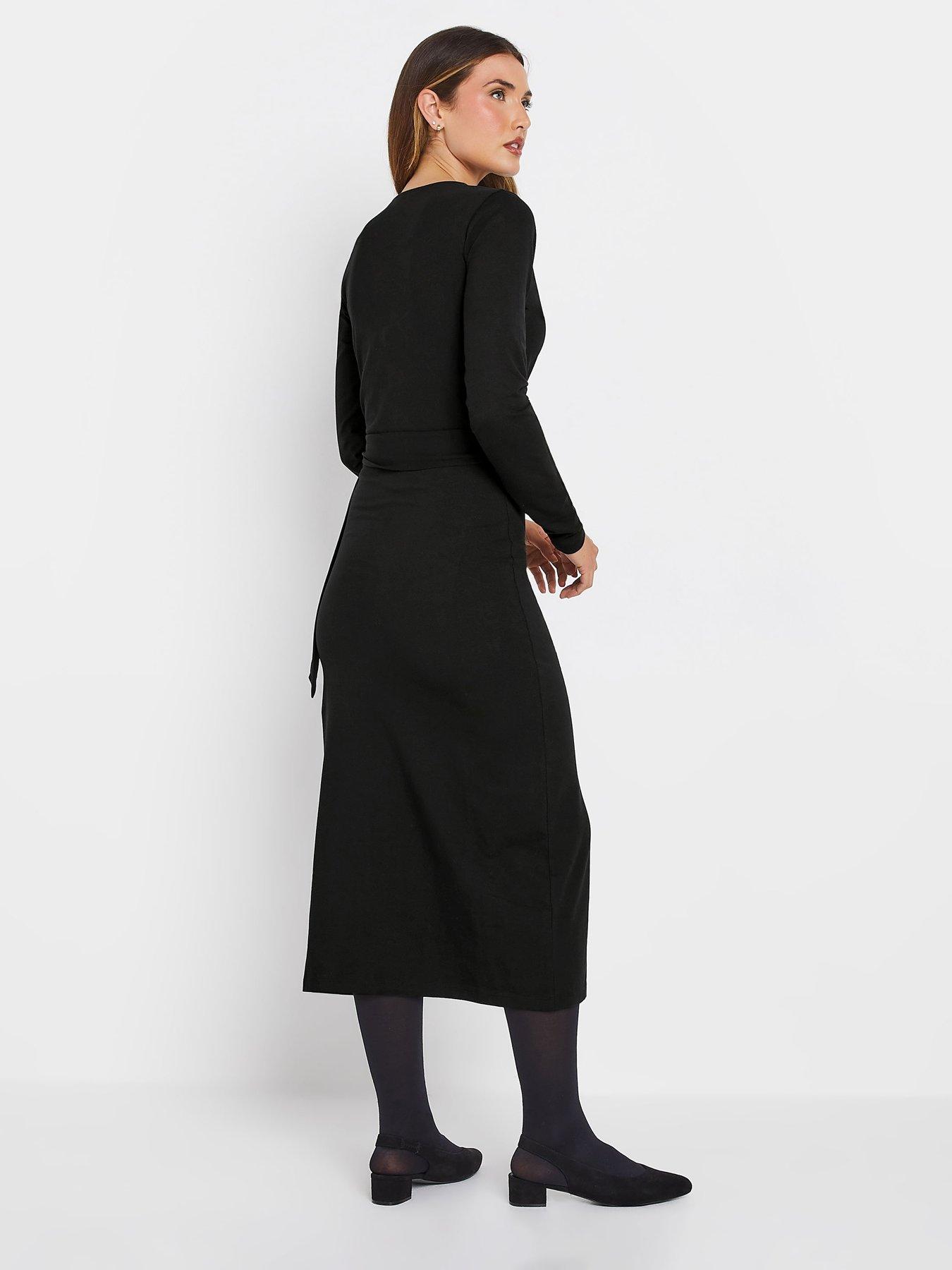  image of long-tall-sally-tall-wrap-midi-dress-black