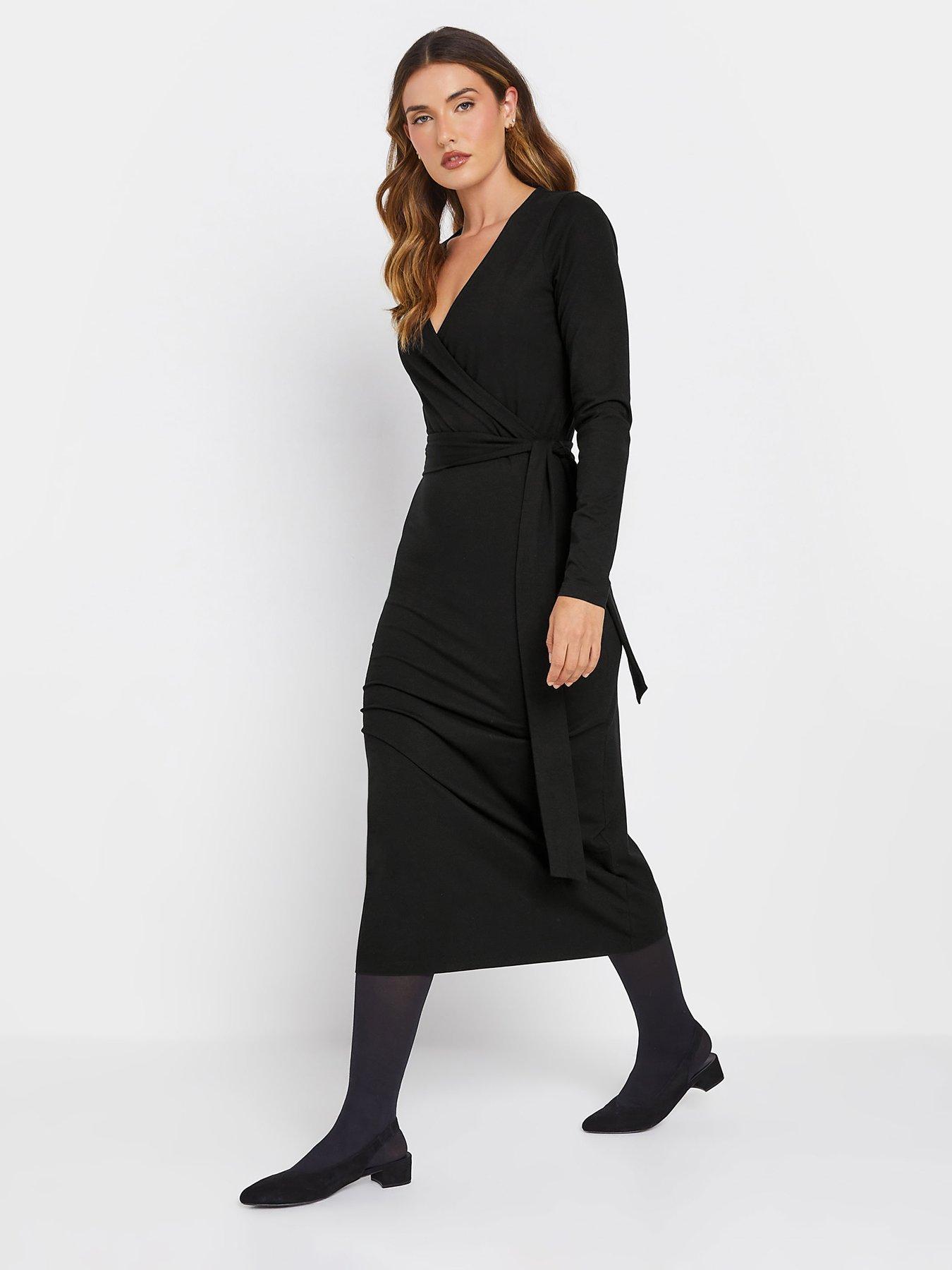  image of long-tall-sally-tall-wrap-midi-dress-black