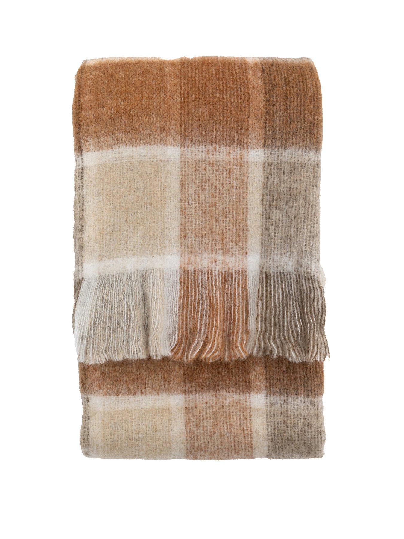 Image 2 of 3 of Gallery Direct Check&nbsp;Throw -&nbsp;Rust - 130 x 170 cm