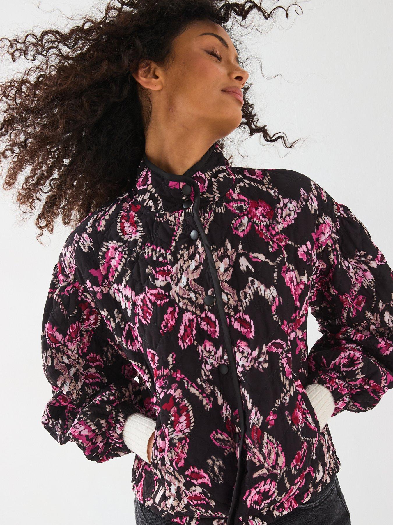 undefined Lola Quilted Bomber Jacket - Multi
