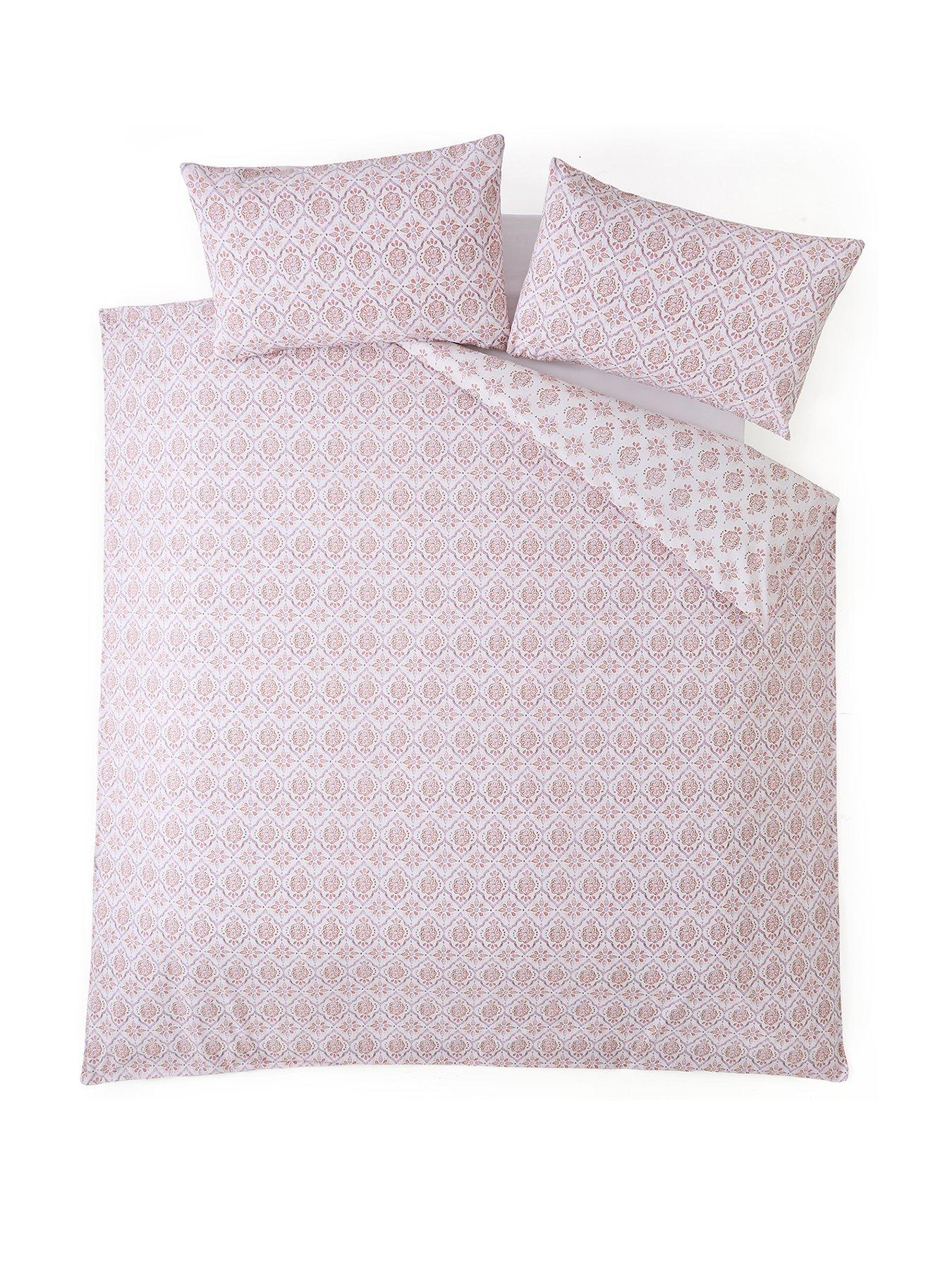  image of very-home-casablanca-tile-print-duvet-cover-set