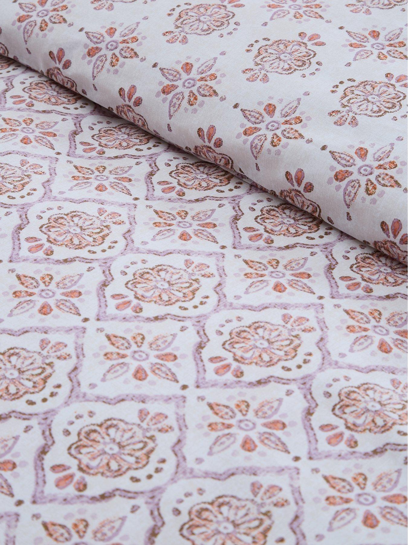  image of very-home-casablanca-tile-print-duvet-cover-set