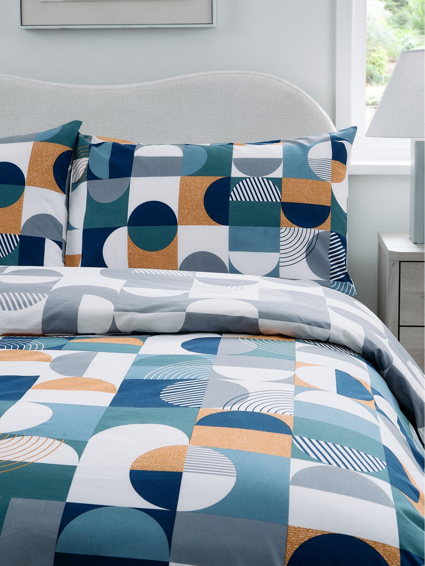  image of the-very-collection-geo-print-duvet-cover-set