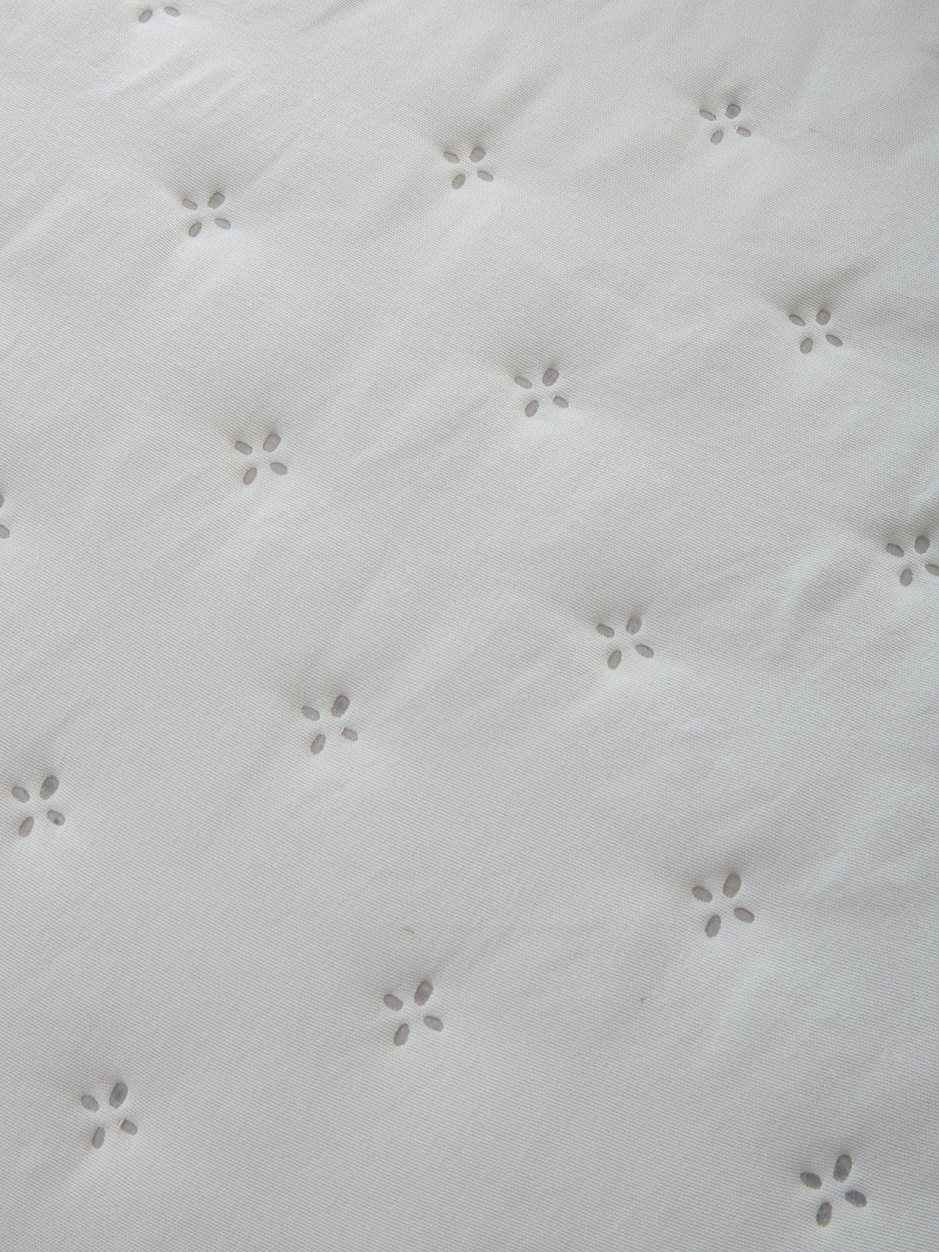 Image 4 of 4 of The Very Collection Ruffle Edge Pinsonic Bedspread Throw - Natural