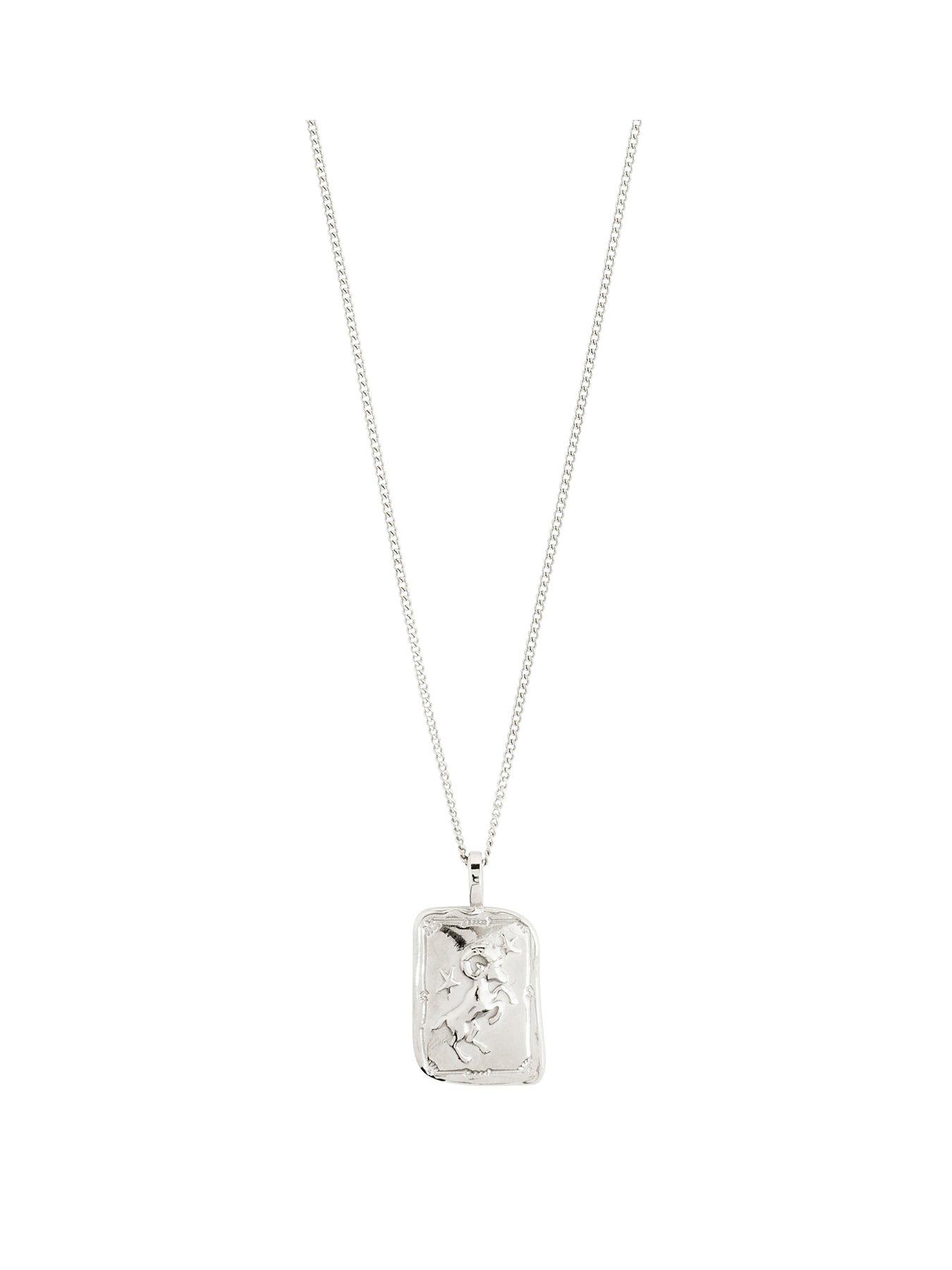 undefined ARIES Zodiac Sign necklace, silver-plated