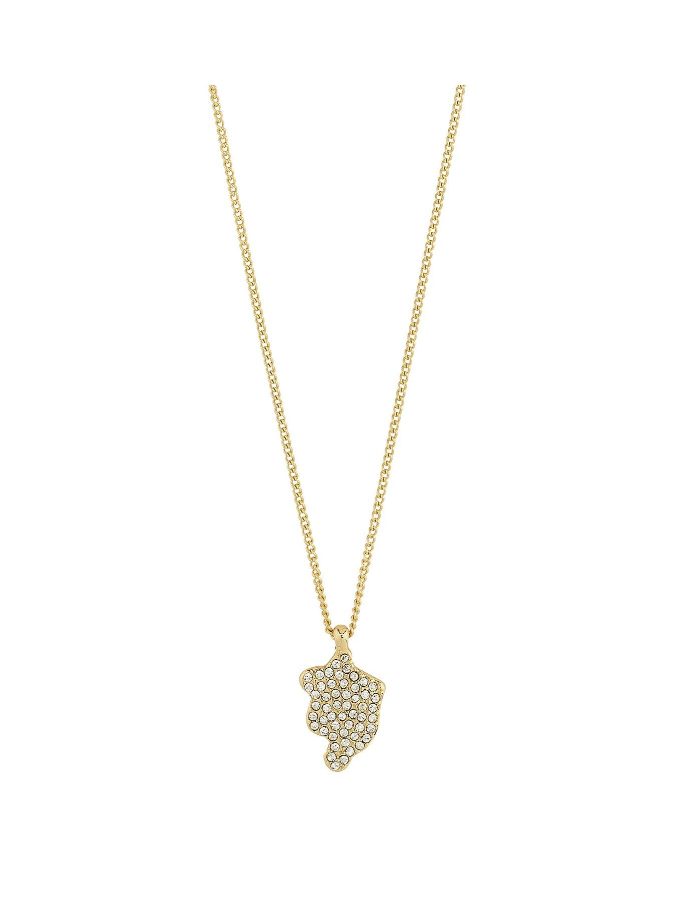 undefined CONNECT crystal necklace gold-plated