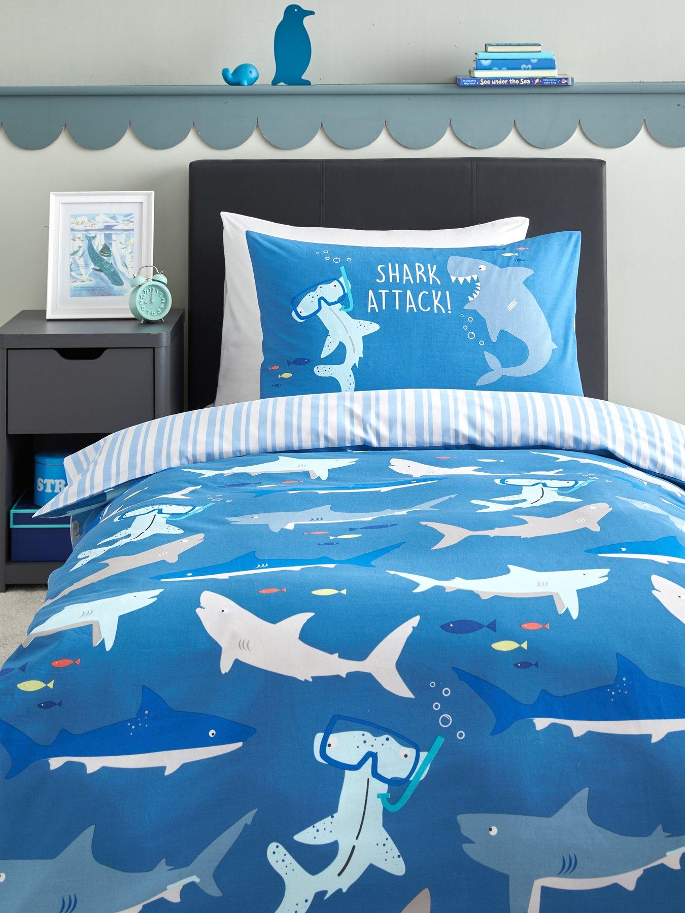 Image 1 of 3 of Very Home Shark Print Duvet Cover Set