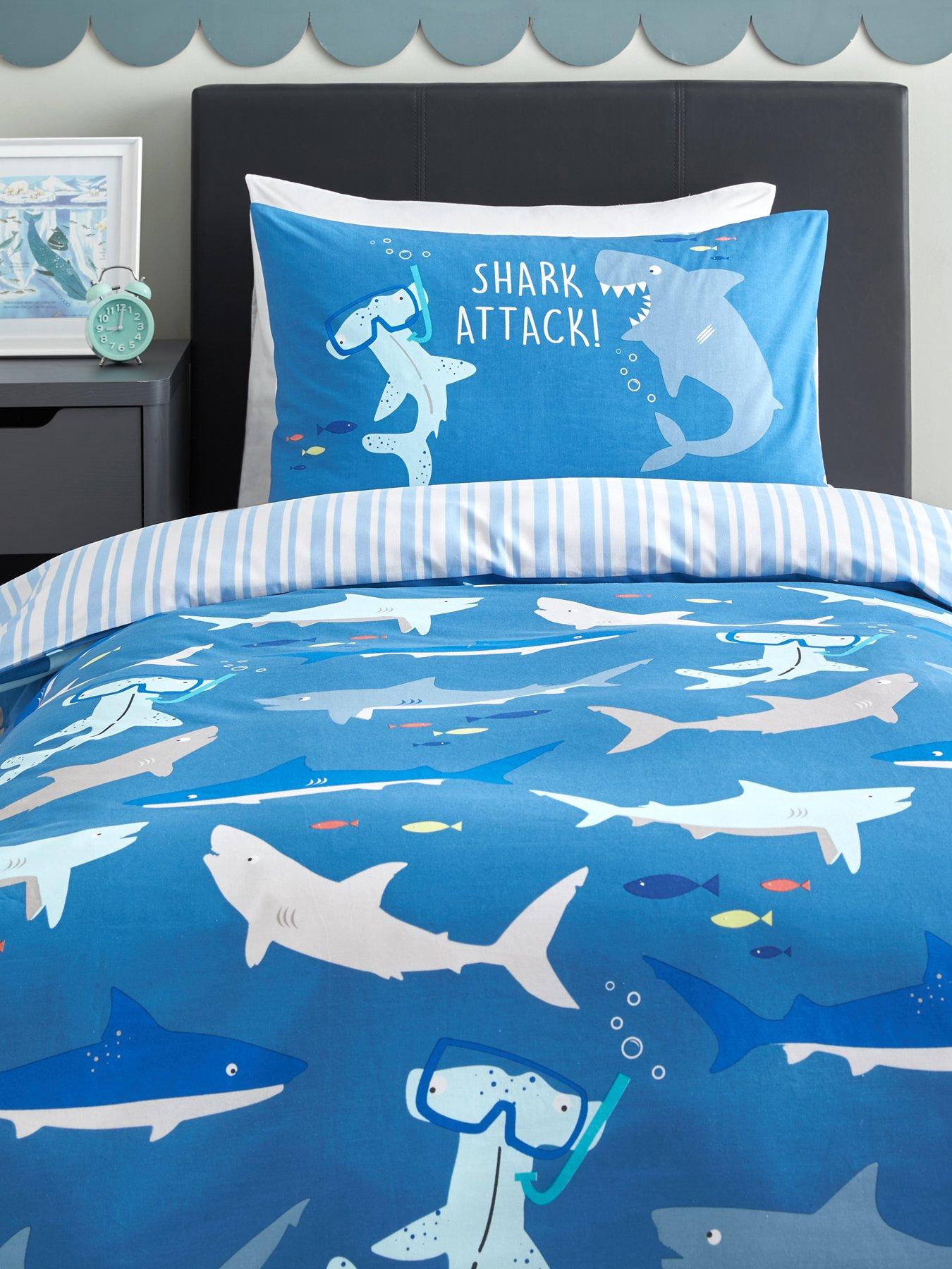 Image 3 of 3 of Very Home Shark Print Duvet Cover Set