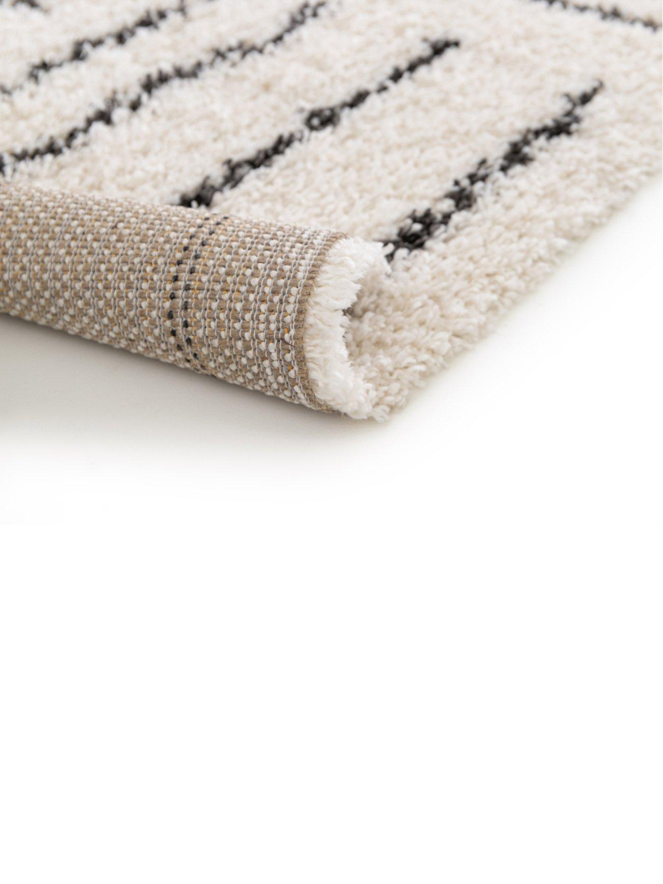  image of very-home-nomad-blocks-shaggy-rug-multi