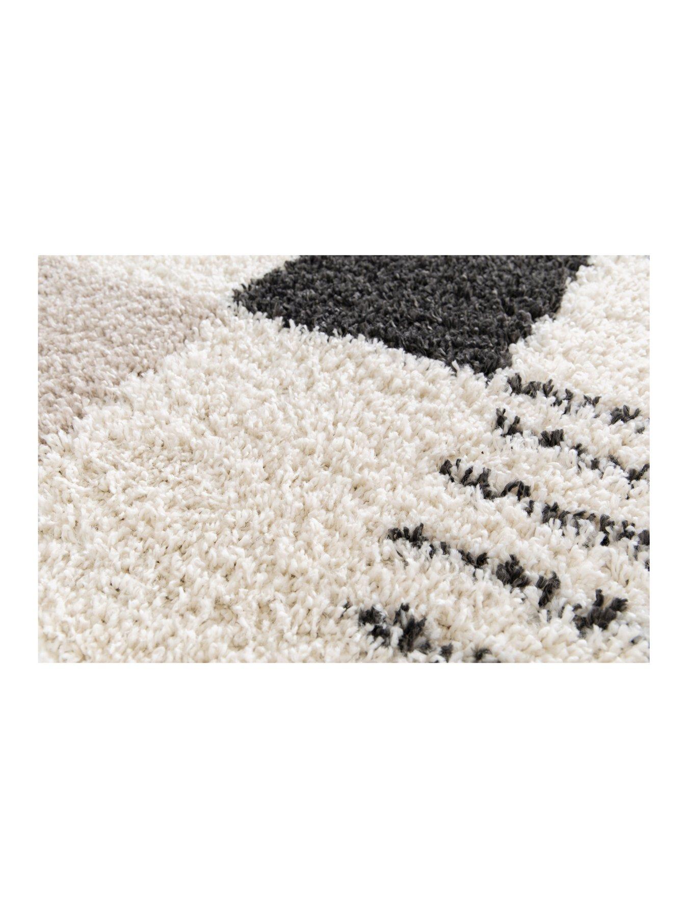  image of very-home-nomad-blocks-shaggy-rug-multi