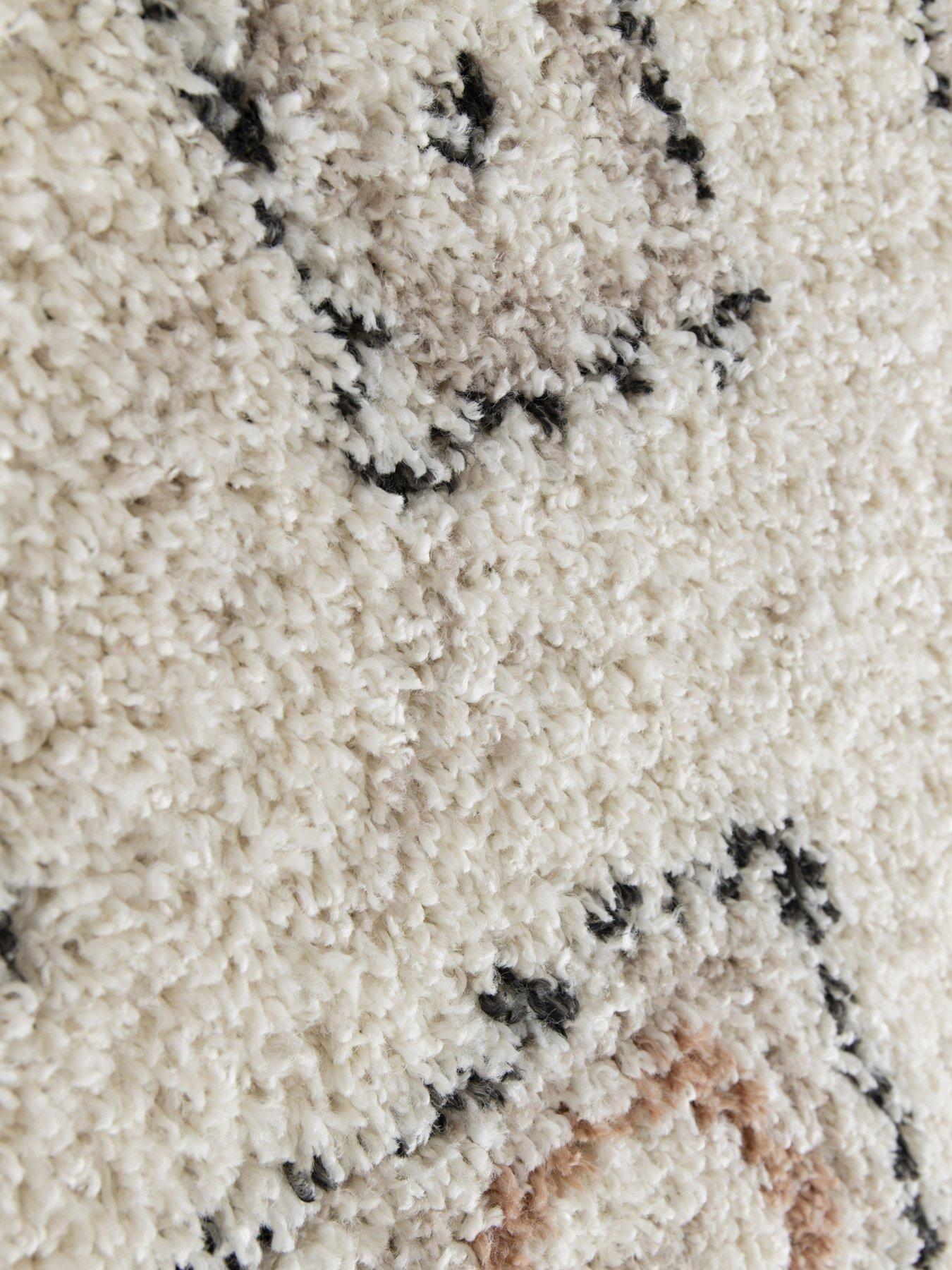  image of very-home-nomad-diamonds-shaggy-rug-multi