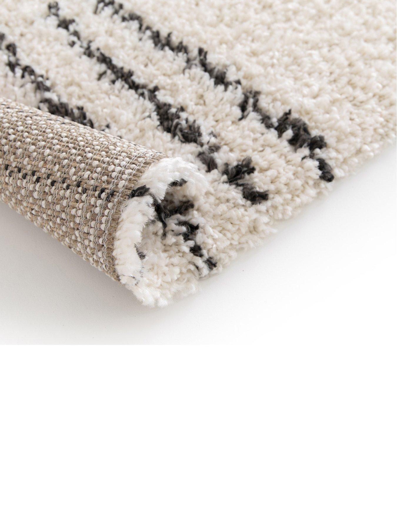  image of very-home-nomad-diamonds-shaggy-rug-multi