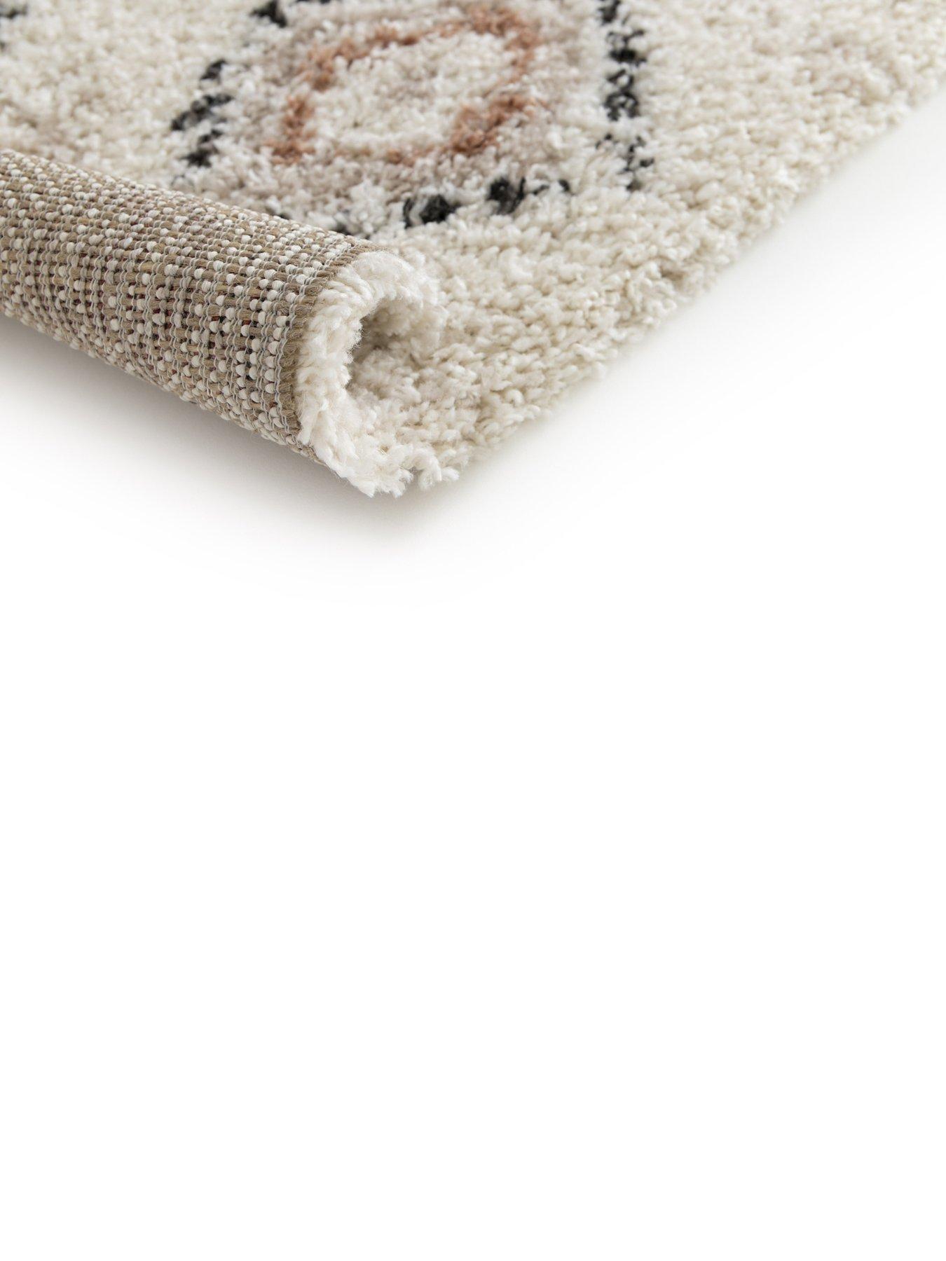  image of very-home-nomad-diamonds-shaggy-rug-multi