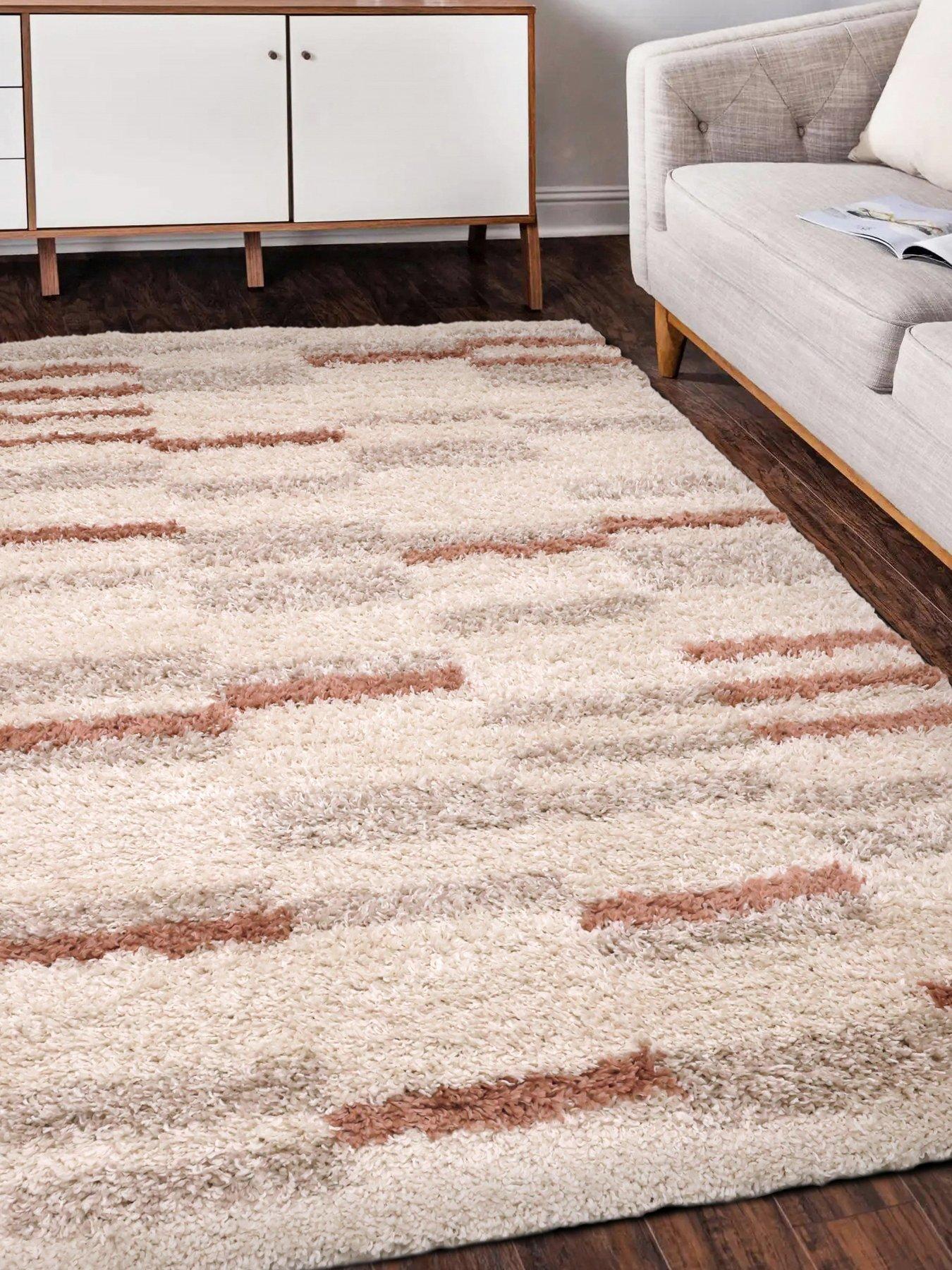 very-home-nomad-linear-shaggy-rug-terracotta