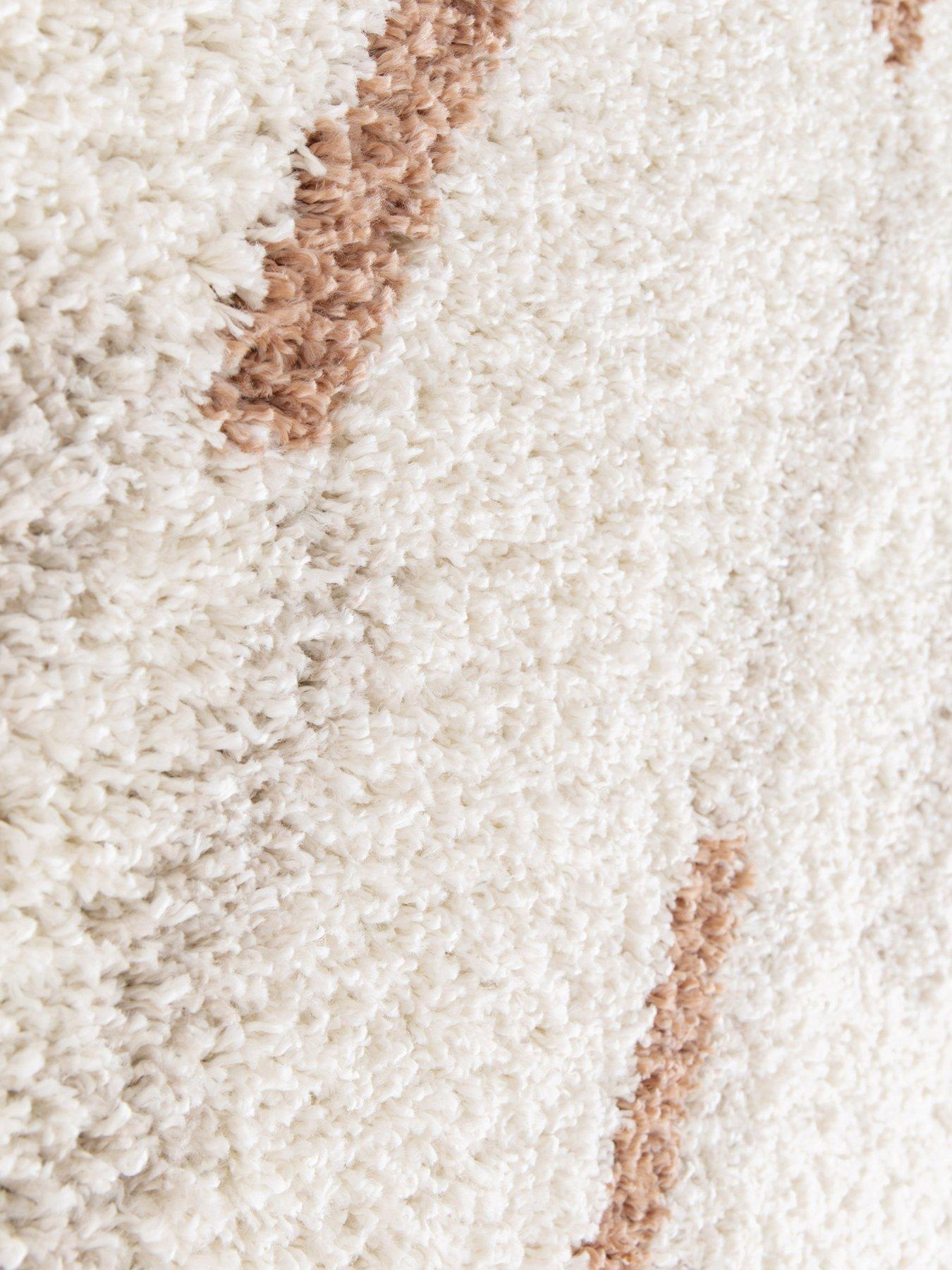 Image 3 of 5 of Very Home Nomad Linear Shaggy Rug - Terracotta