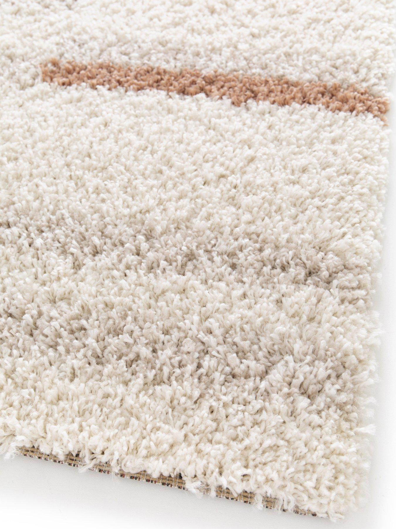 Image 4 of 5 of Very Home Nomad Linear Shaggy Rug - Terracotta