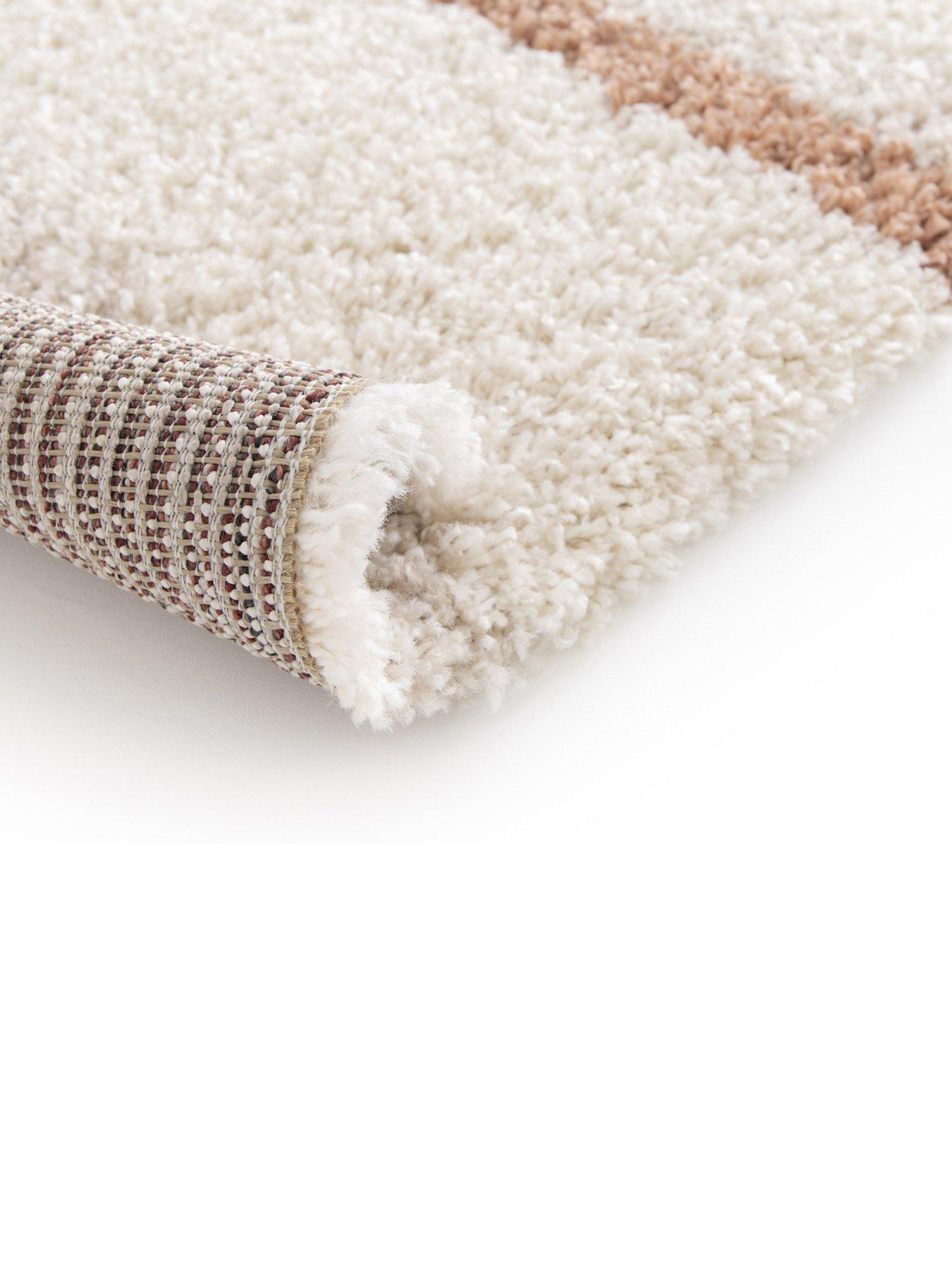 Image 5 of 5 of Very Home Nomad Linear Shaggy Rug - Terracotta