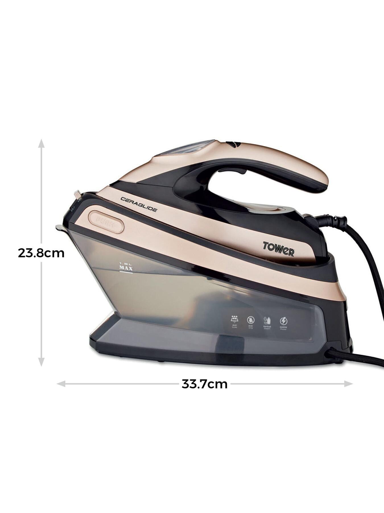 Image 6 of 7 of Tower T22024GLD Ceraglide 2400W Steam Generator - Champagne Gold &amp; Black