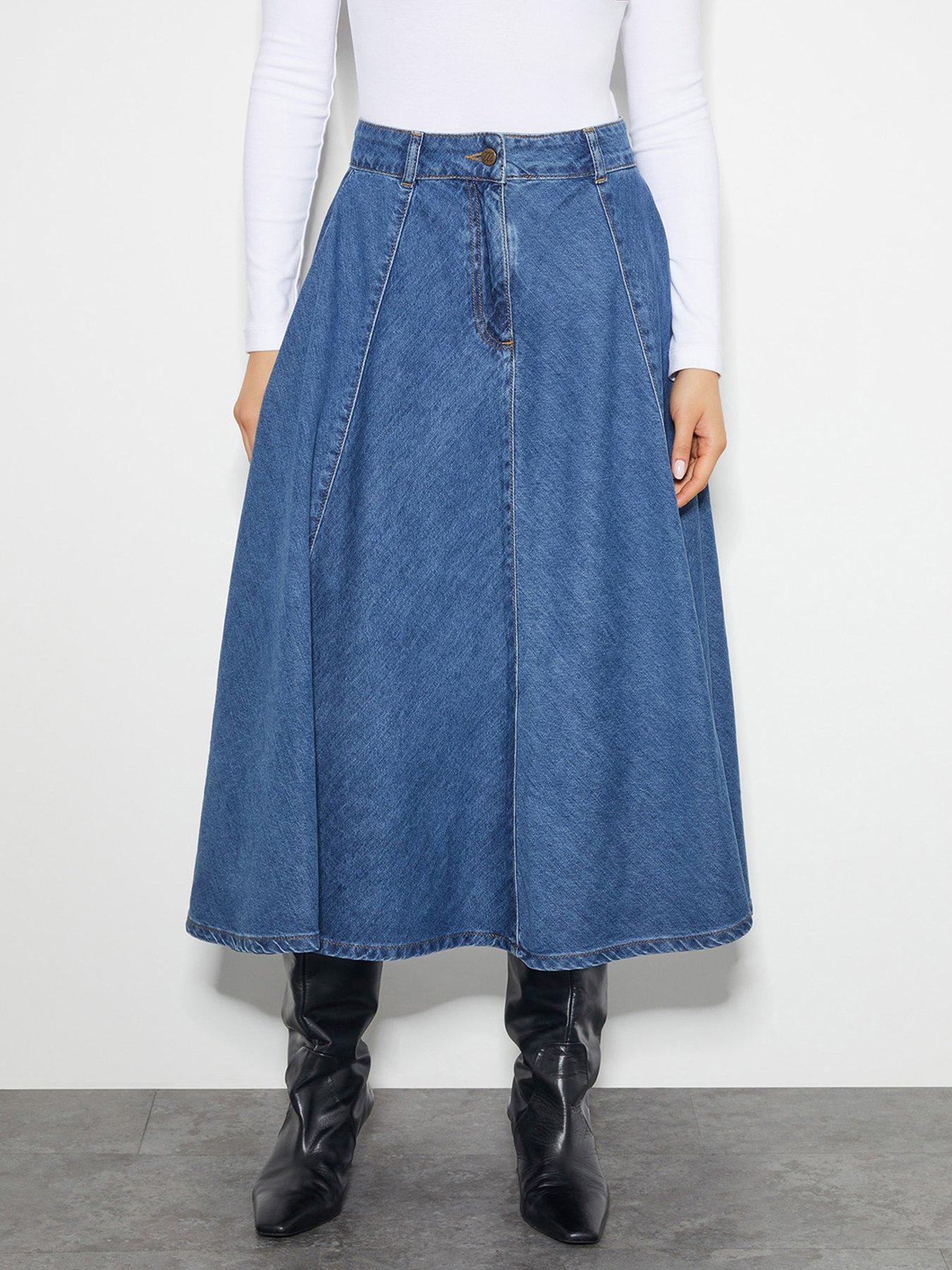 undefined Sara Skater Skirt - Blue