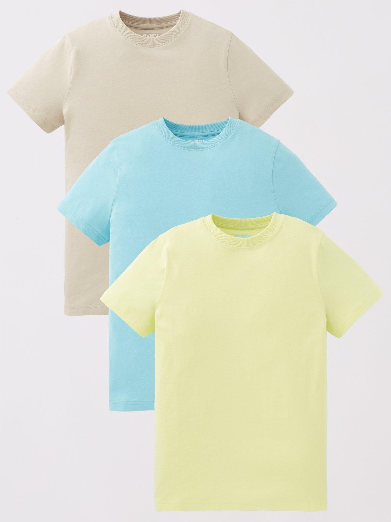 Everyday Boys 3 Pack Short Sleeve Shirts - Bright - Multi