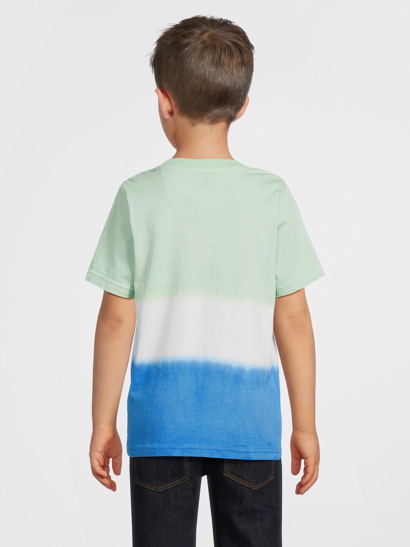  image of v-by-very-boys-dip-dye-cali-short-sleeve-t-shirt-multi