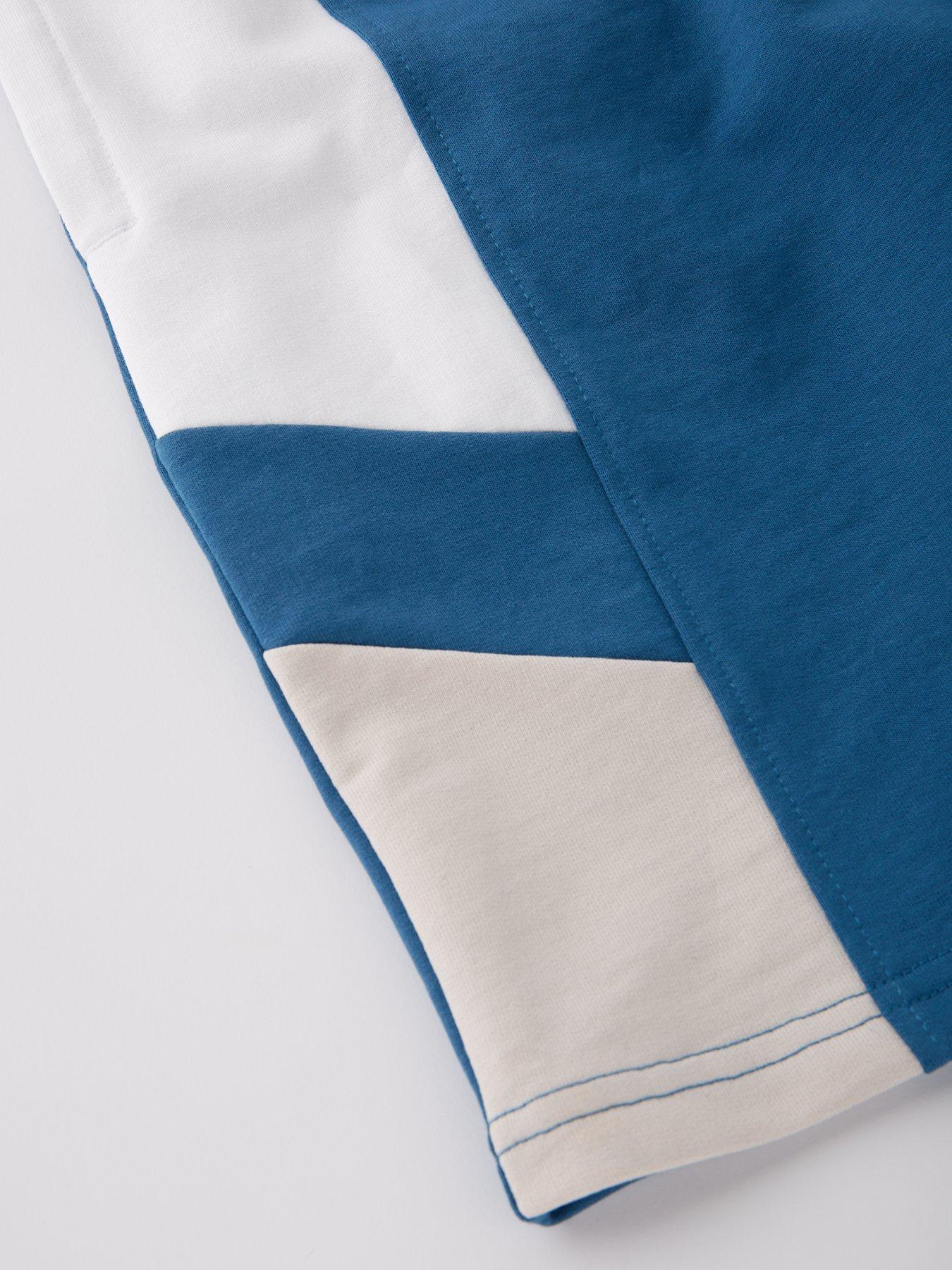  image of v-by-very-boys-cut-and-sew-short-blue