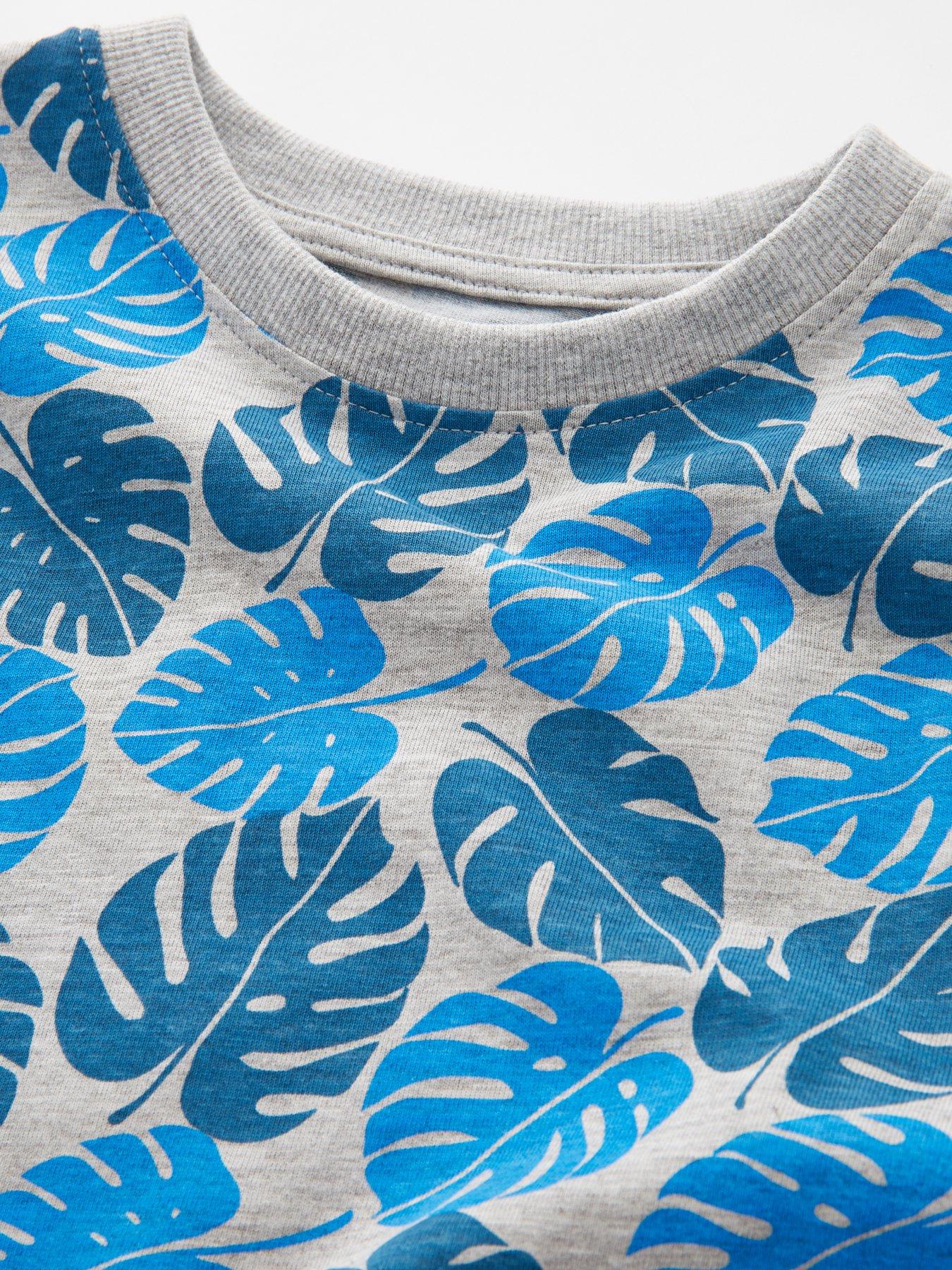  image of everyday-boys-hibiscus-shortie-pyjama-set-multi
