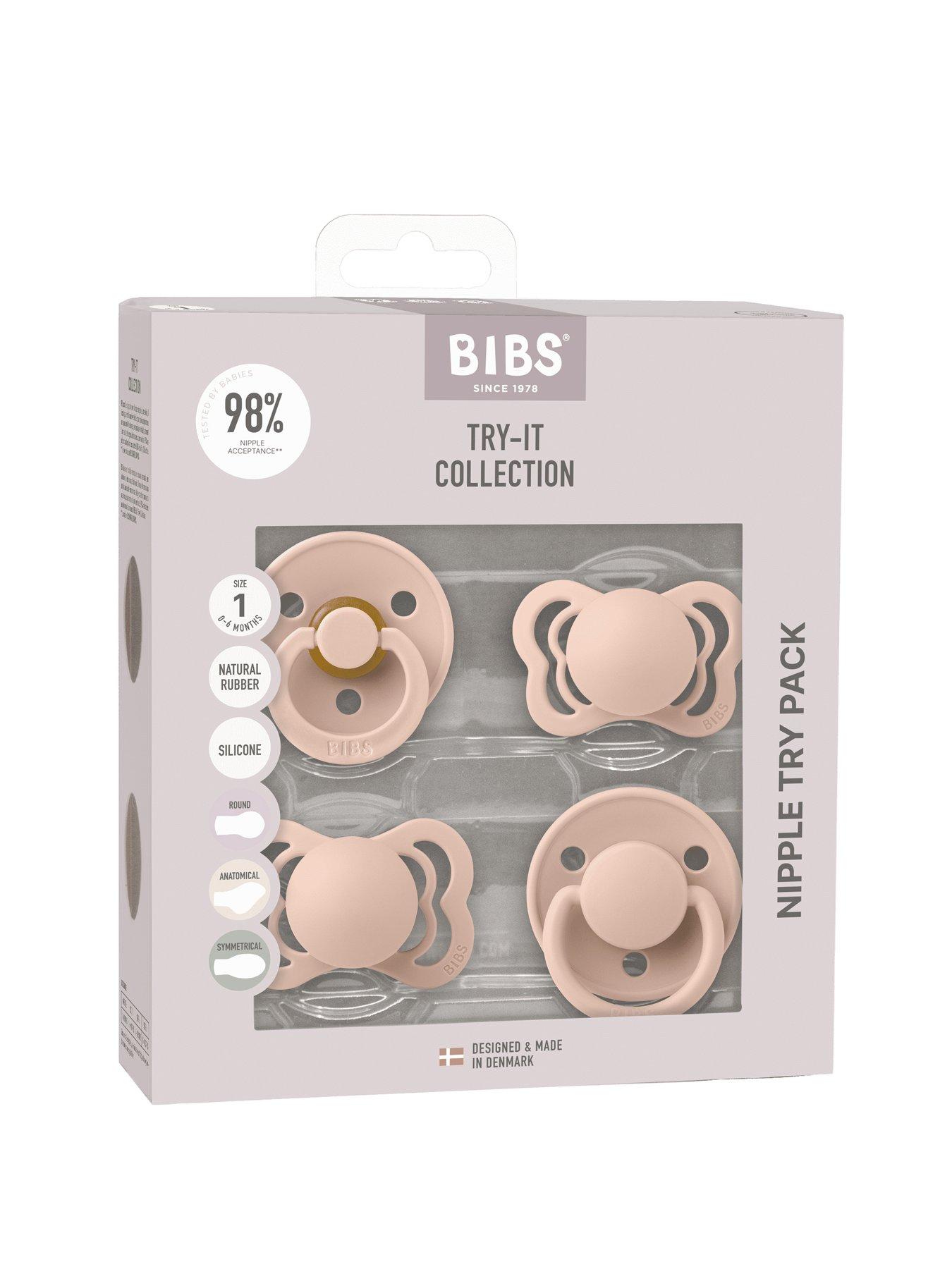 BIBS Pacifiers Try-it collection Size 1 Blush