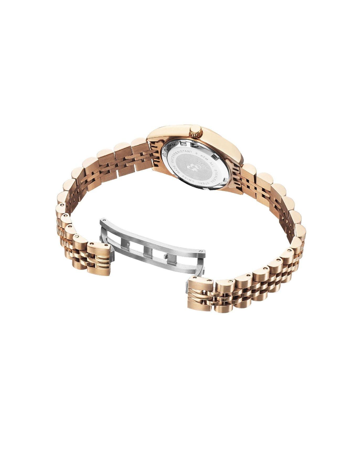  image of jacques-du-manoir-swiss-made-ladies-inspiration-rose-gold-plated-bracelet-watch