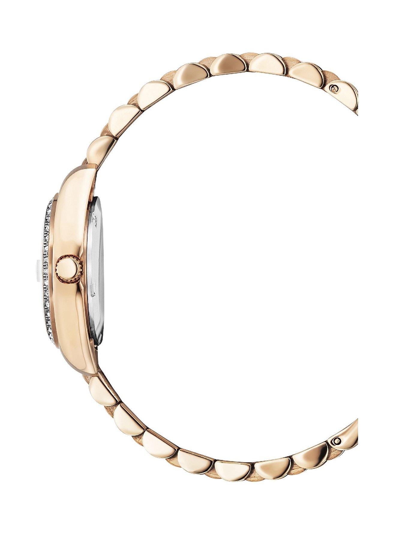  image of jacques-du-manoir-swiss-made-ladies-inspiration-rose-gold-plated-bracelet-watch