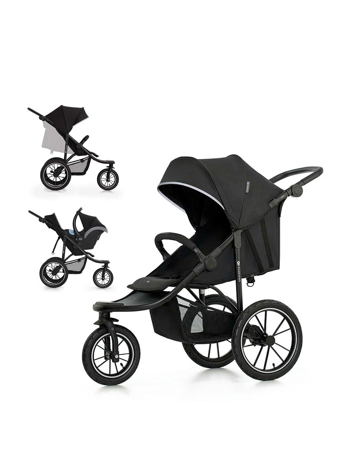  image of kinderkraft-helsi-3-wheeled-pushchair-black