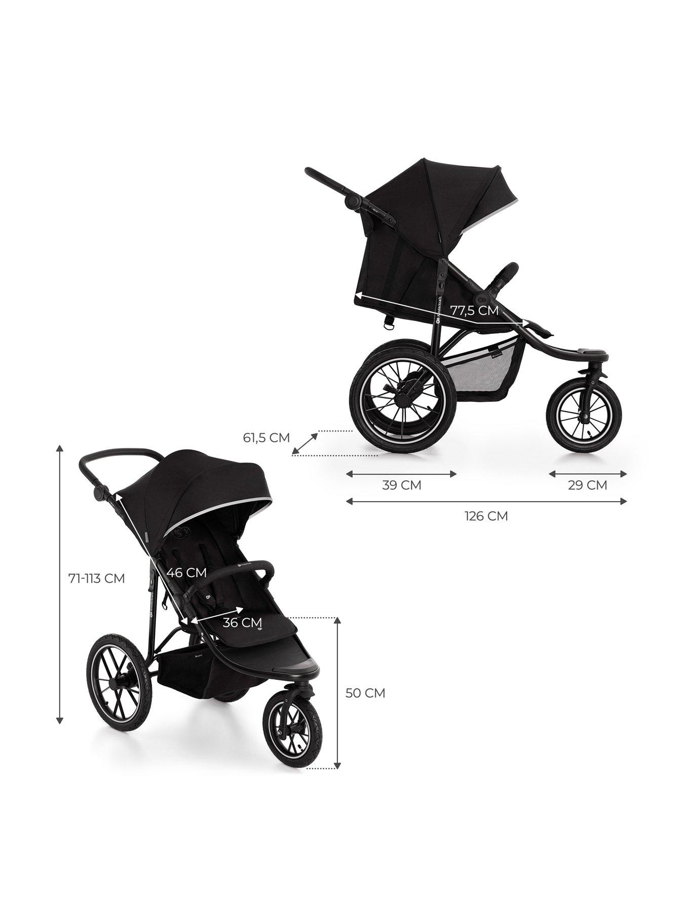  image of kinderkraft-helsi-3-wheeled-pushchair-black