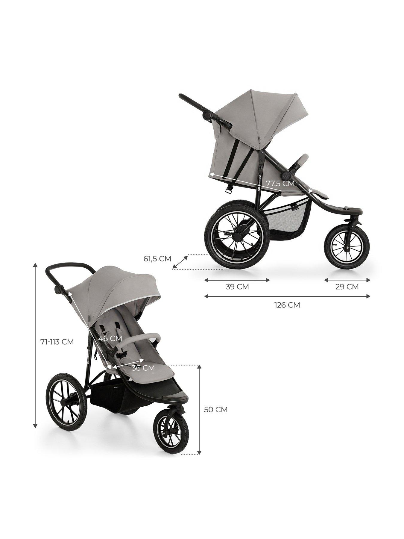  image of kinderkraft-helsi-3-wheeled-pushchair-grey