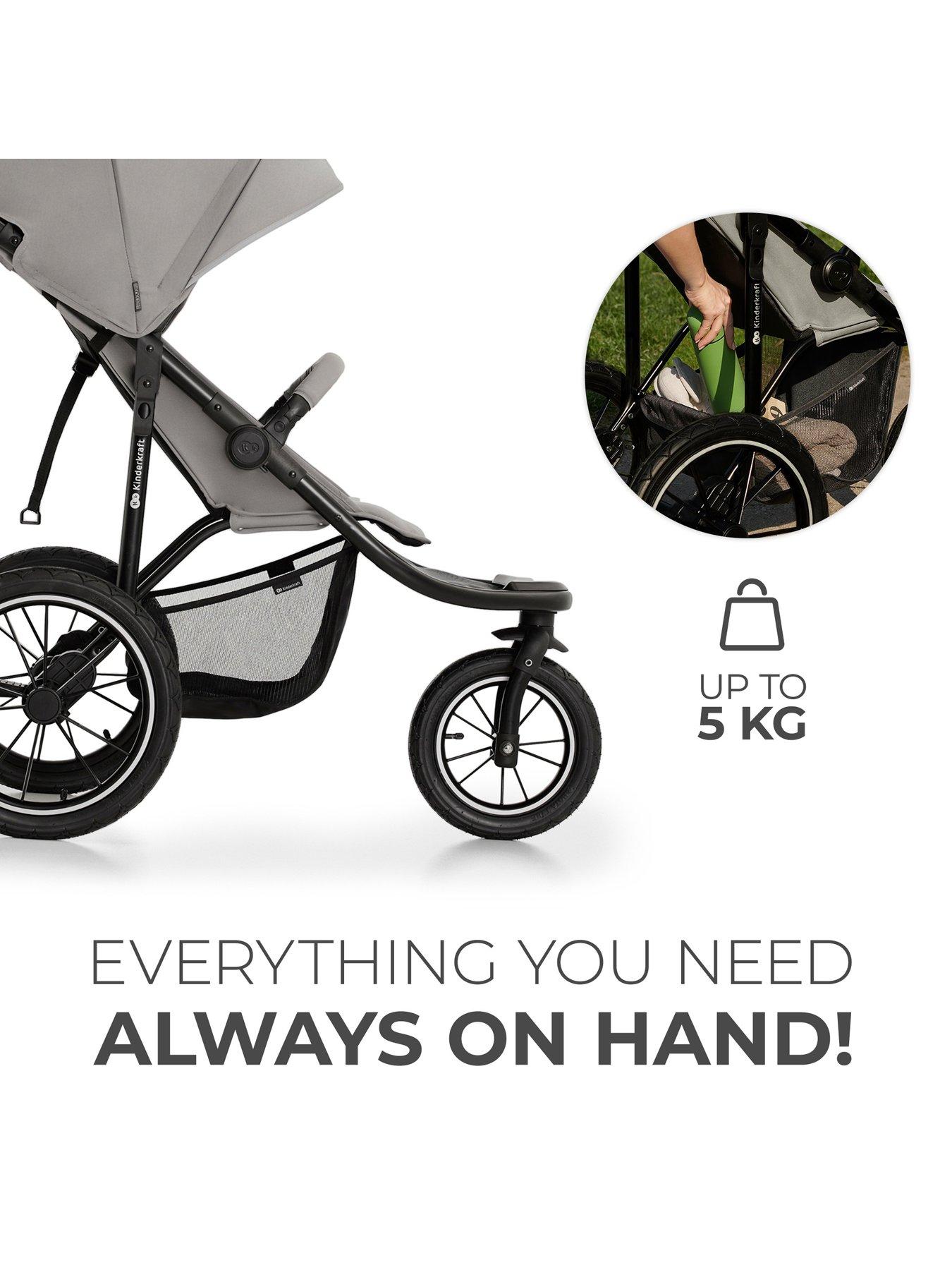  image of kinderkraft-helsi-3-wheeled-pushchair-grey