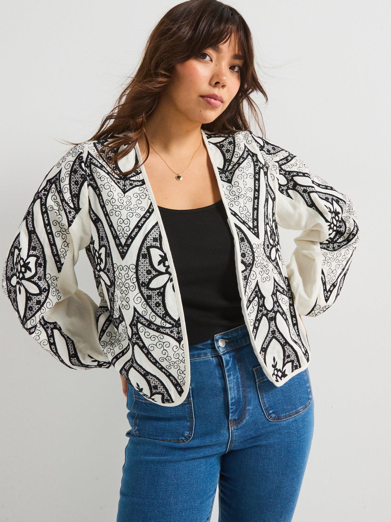 undefined Mono Embroidered Jacket - Black
