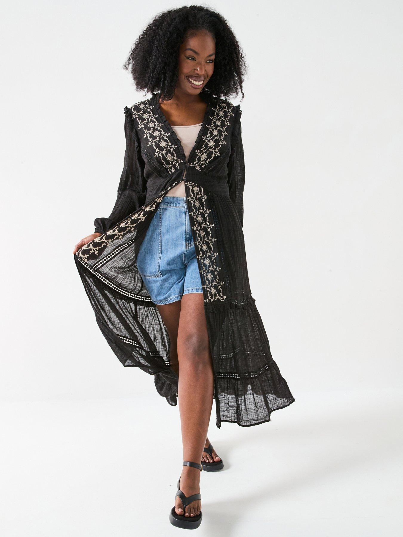 v-by-very-curve-lace-insert-longline-kimono-black