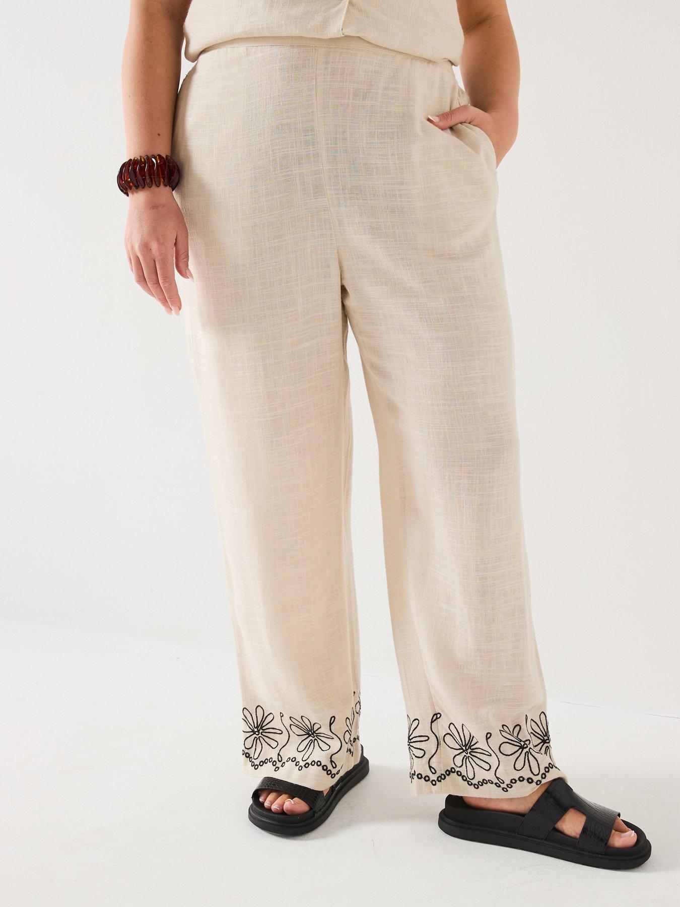 v-by-very-curve-embroidered-hem-linen-mix-trousers-beige