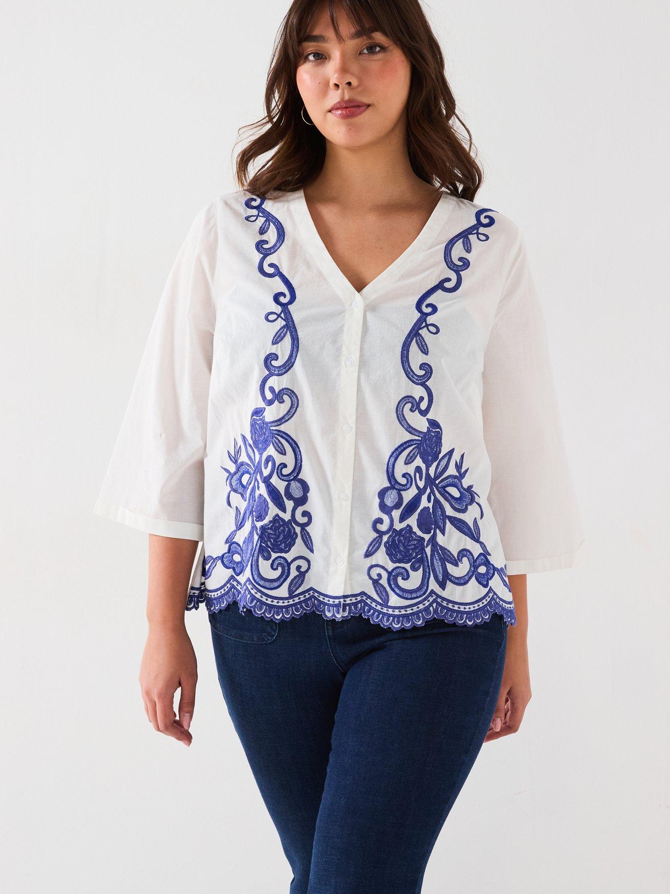 v-by-very-curve-cape-sleeve-embroidered-shirt
