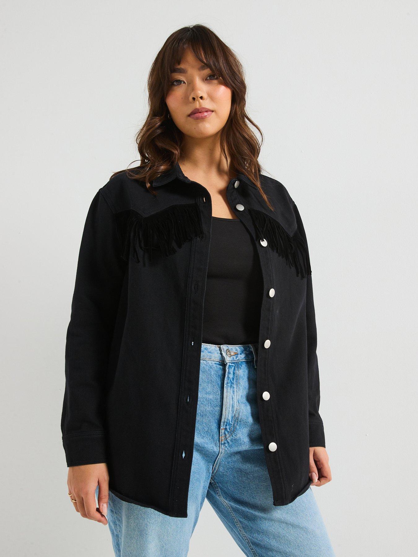 v-by-very-curve-fringe-longline-denim-jacket-black-wash
