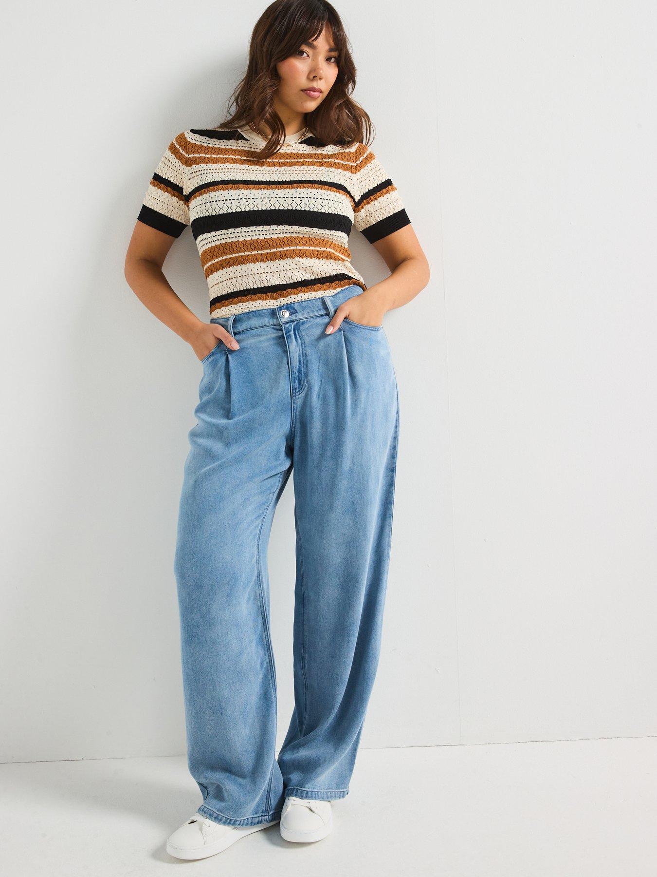 Image 3 of 5 of The Very Collection Curve Wide Leg Elasticated Waist Soft Touch Jean