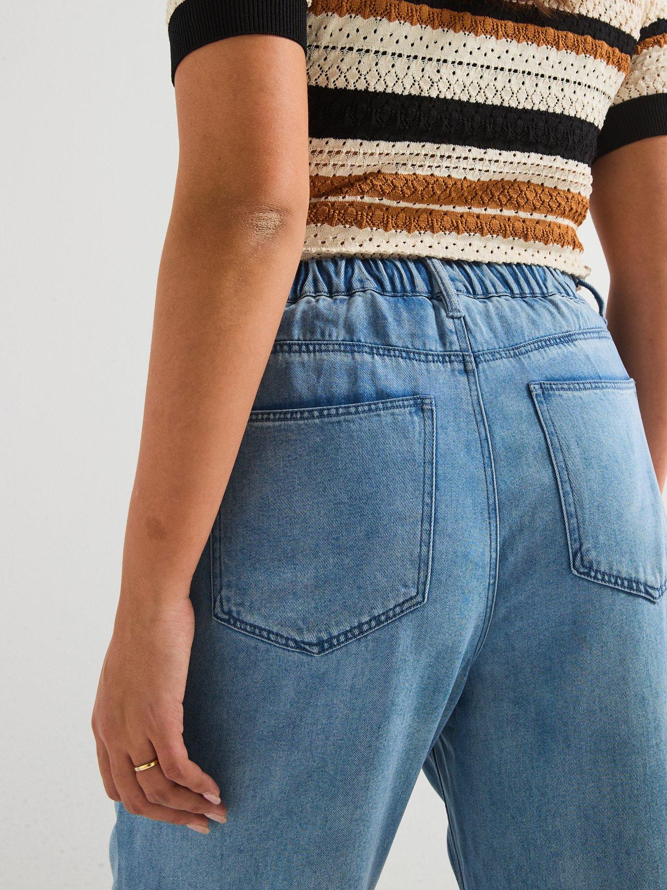 Image 4 of 5 of The Very Collection Curve Wide Leg Elasticated Waist Soft Touch Jean