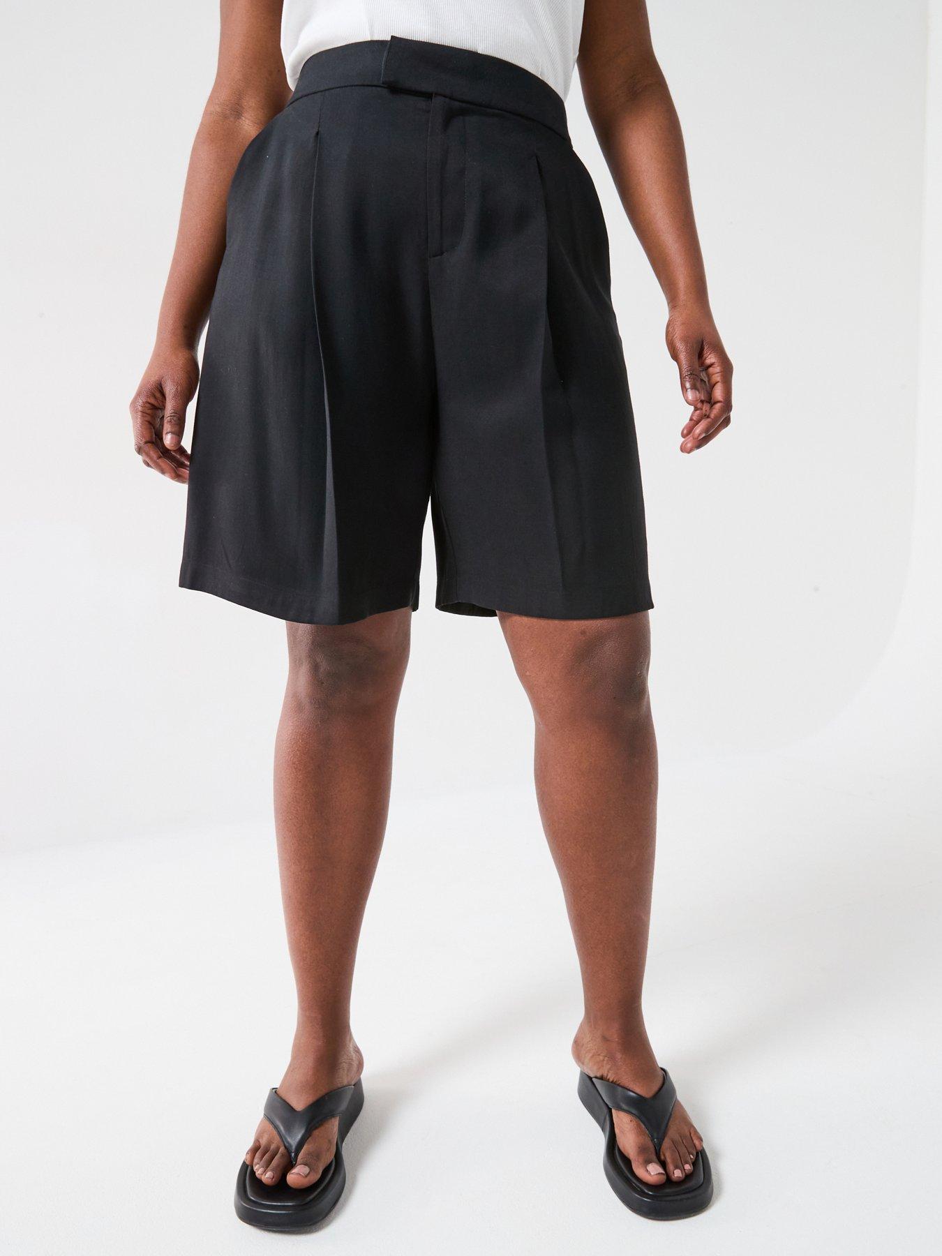 v-by-very-curve-longline-culotte-shorts-black