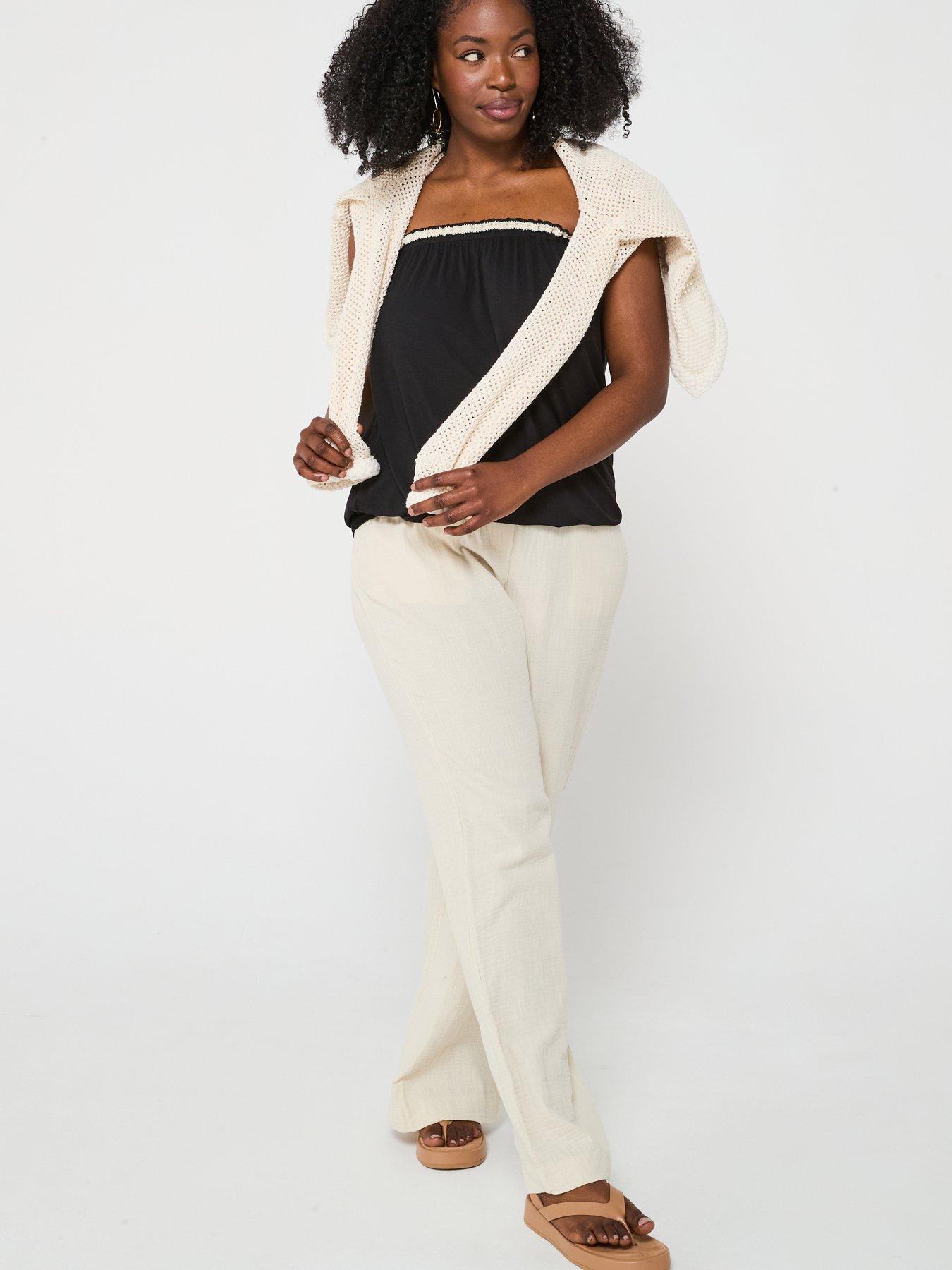  image of v-by-very-curve-bandeau-banded-hem-top