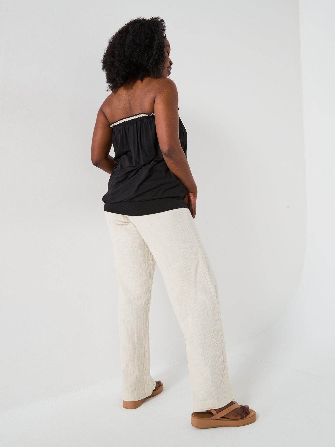  image of v-by-very-curve-bandeau-banded-hem-top