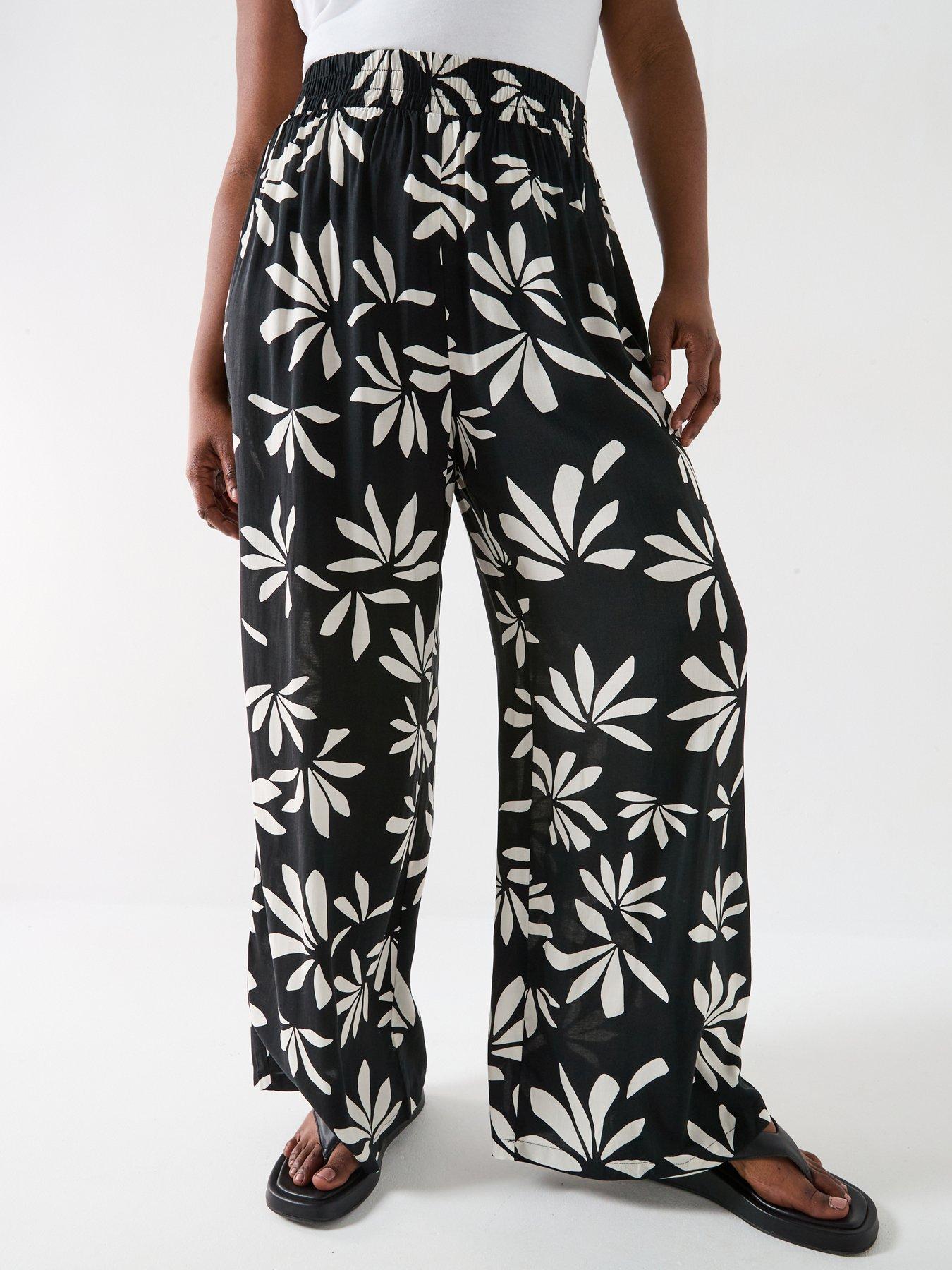  image of v-by-very-curve-printed-wide-leg-trouser
