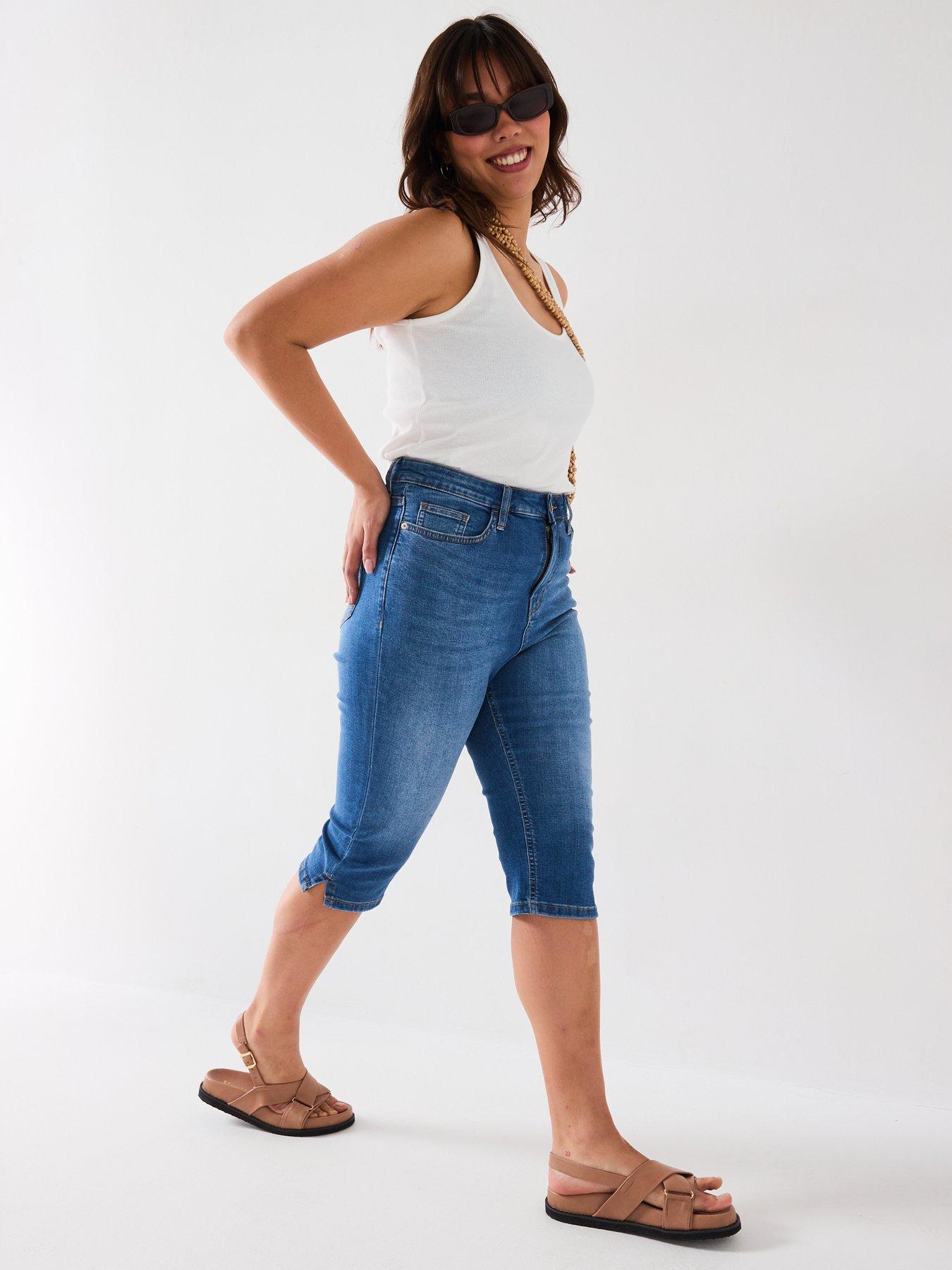  image of v-by-very-curve-cropped-jean