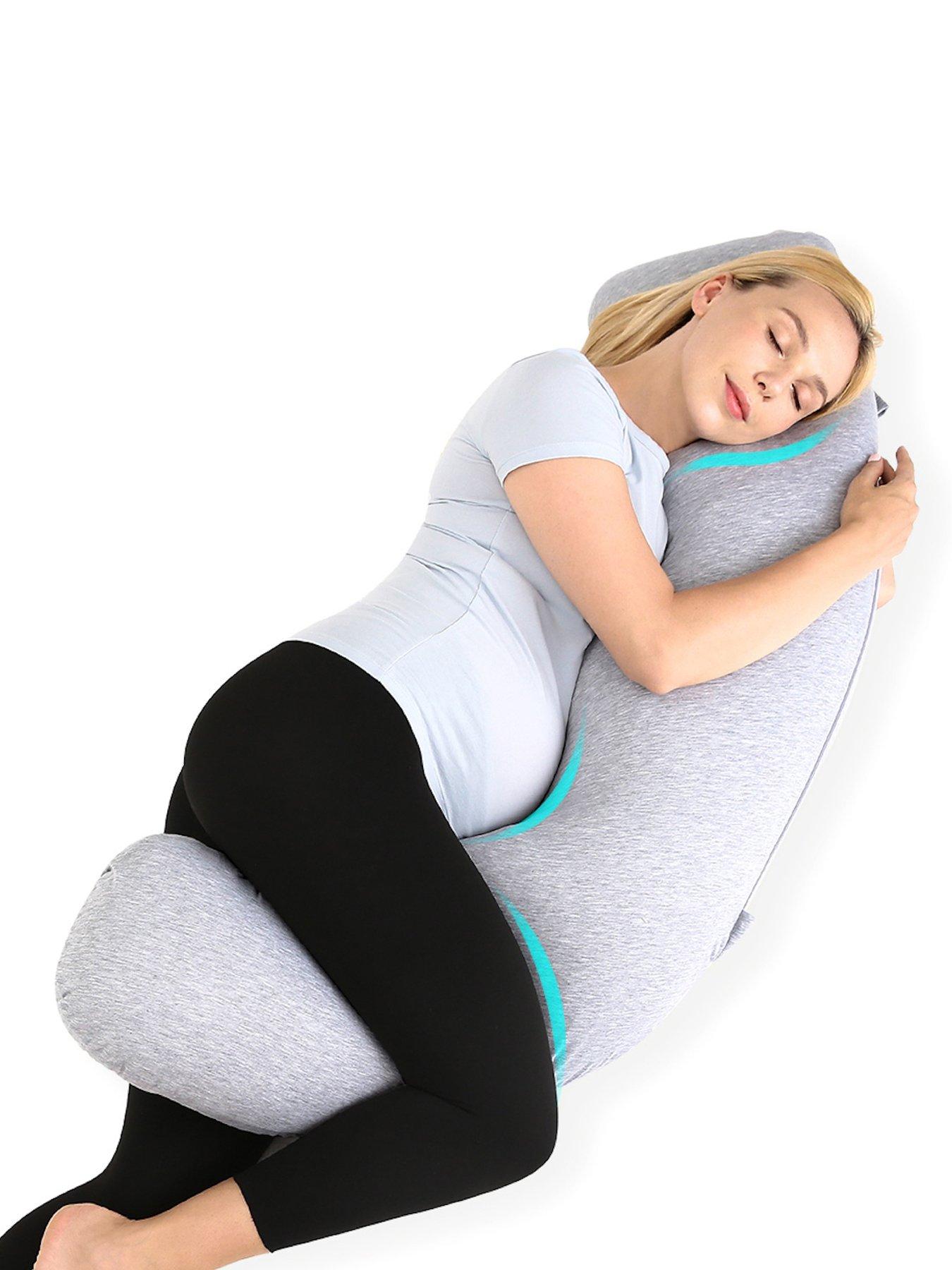 Image 1 of 7 of Momcozy PP001-FG11NB-A J Shaped Maternity Body Pillow