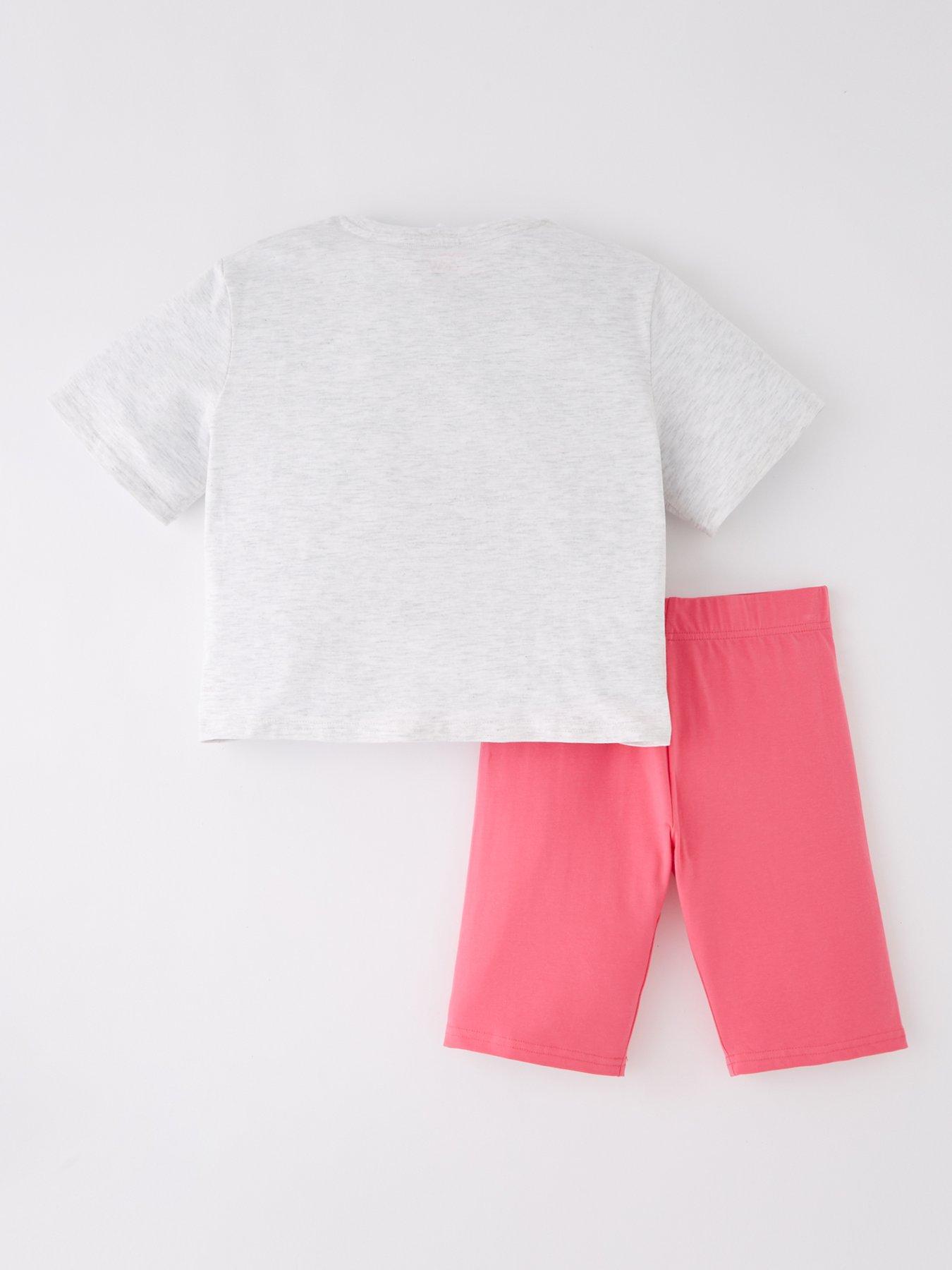 back image of everyday-girls-love-and-kindness-t-shirt-and-cycling-short