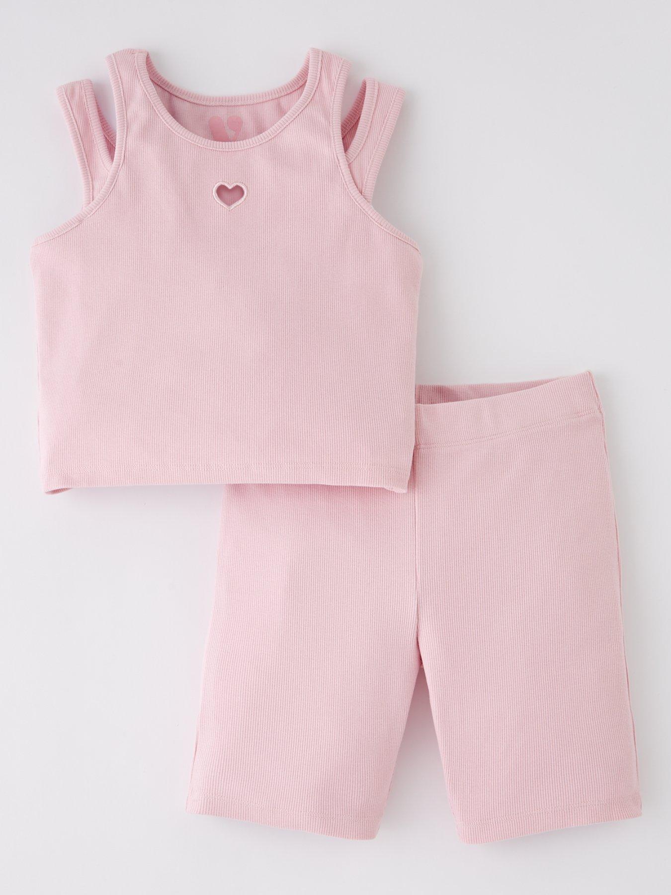 v-by-very-girls-double-layer-vest-and-cycling-short